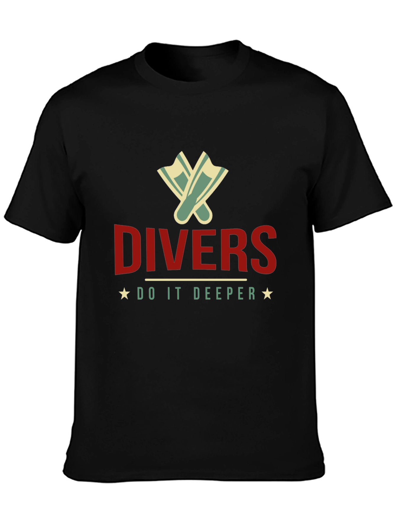 Divers Do It Deeper Black T-Shirt