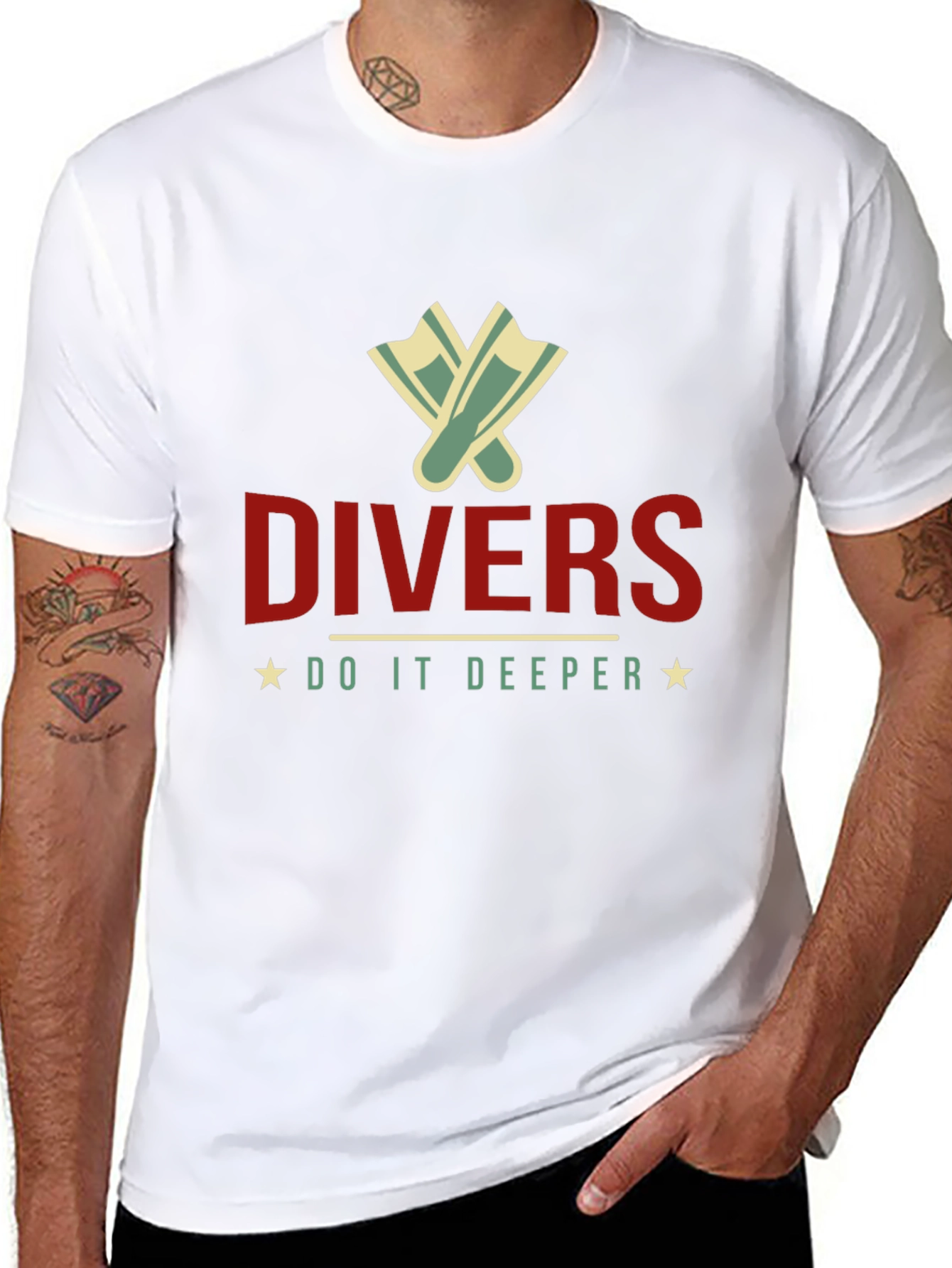 Divers Do It Deeper Black T-Shirt