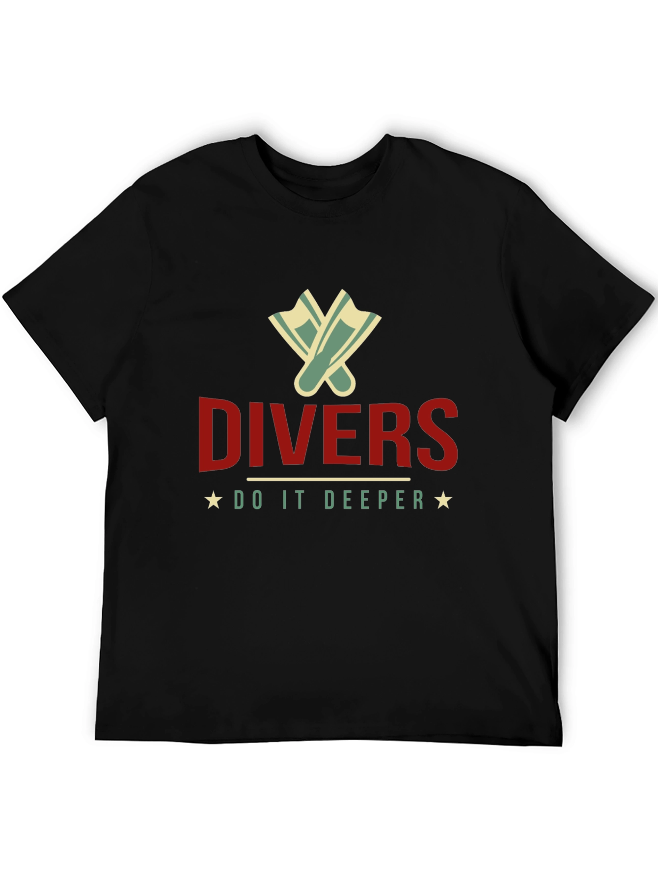 Divers Do It Deeper Black T-Shirt