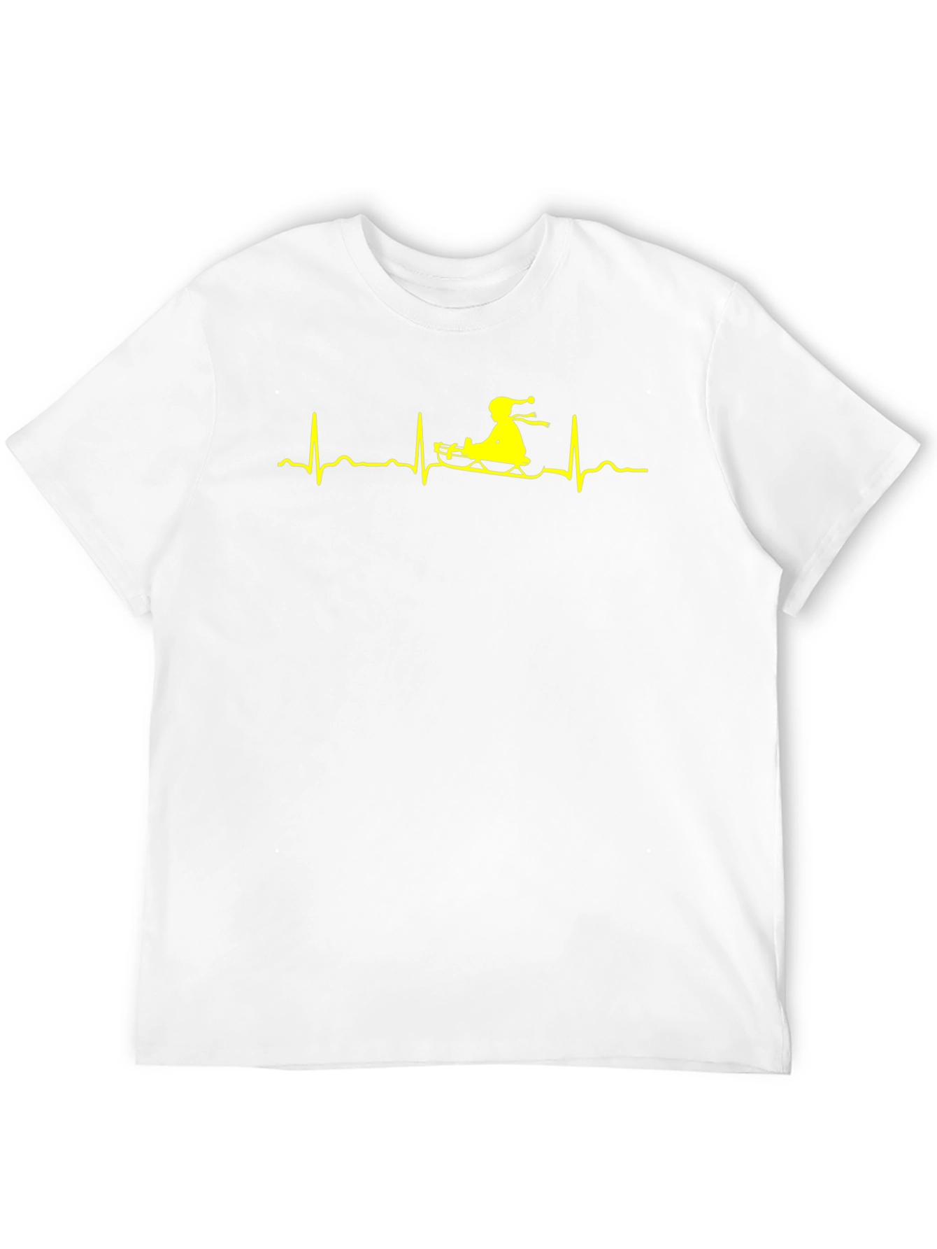 Sledding ECG Heartbeat Graphic Tee