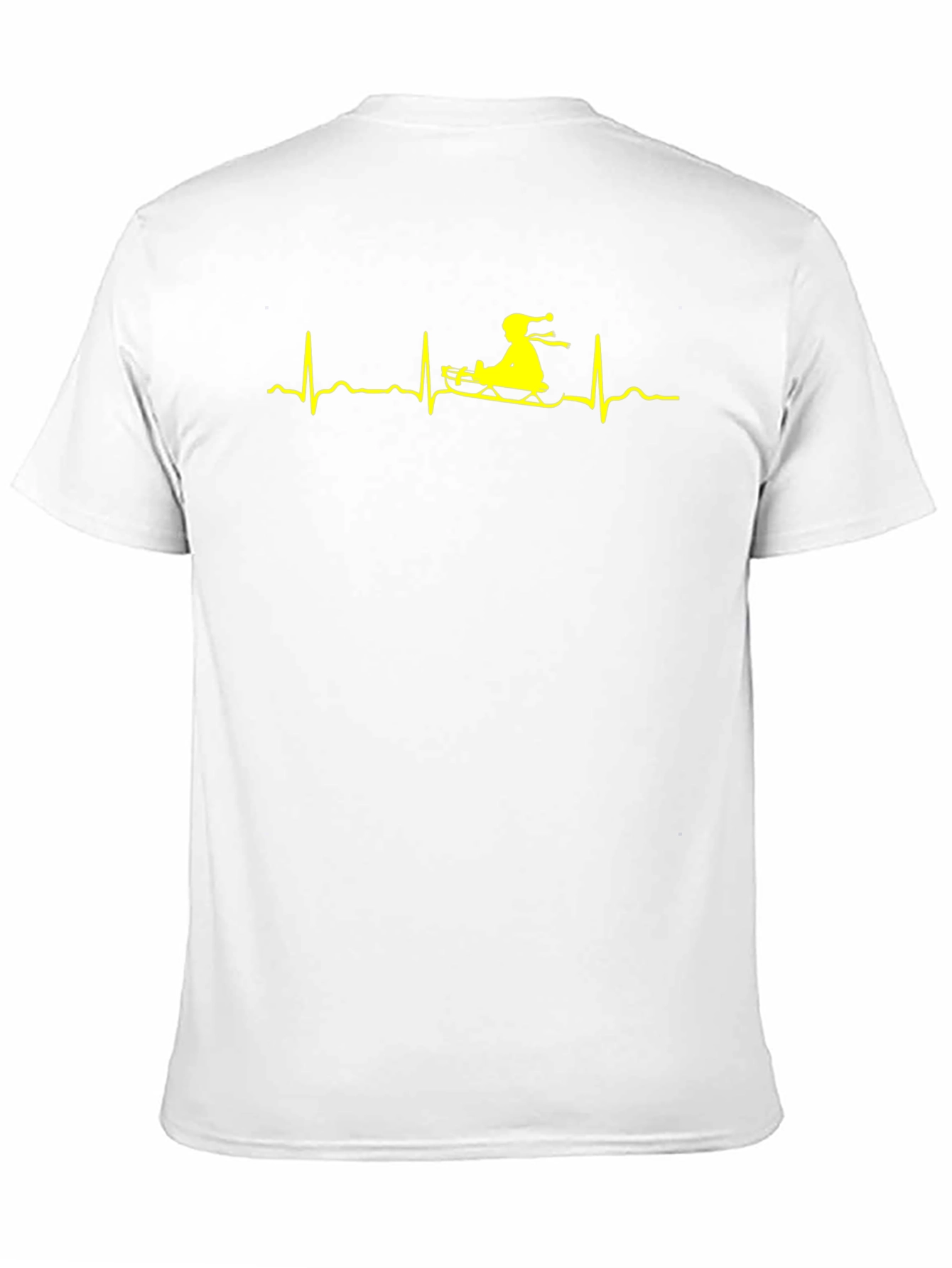 Sledding ECG Heartbeat Graphic Tee