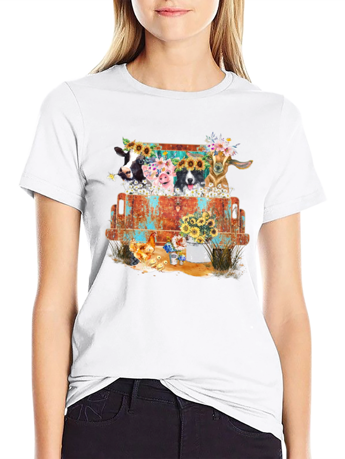 Farm Animal Truck Graphic Tee