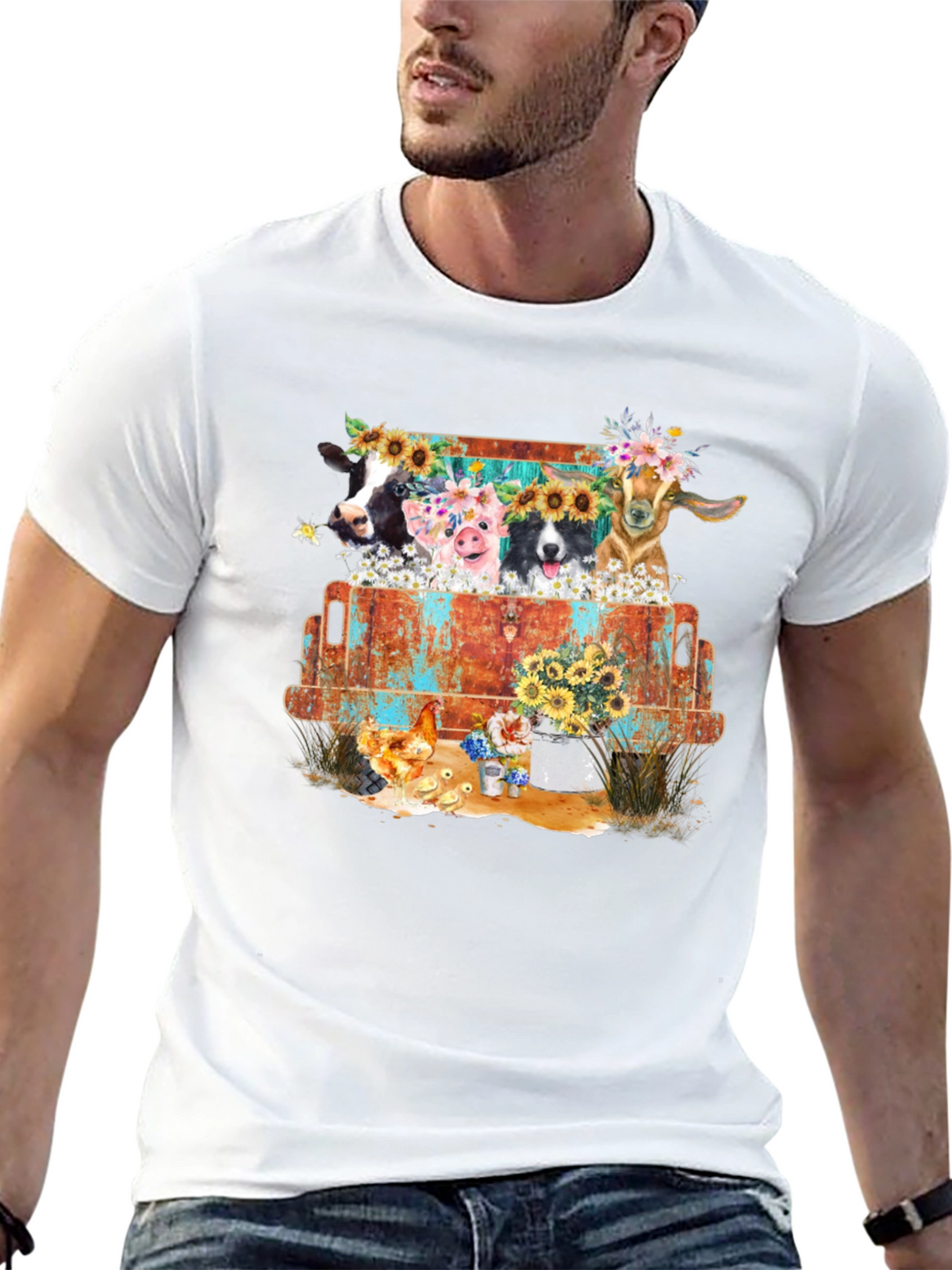Farm Animal Truck Graphic Tee