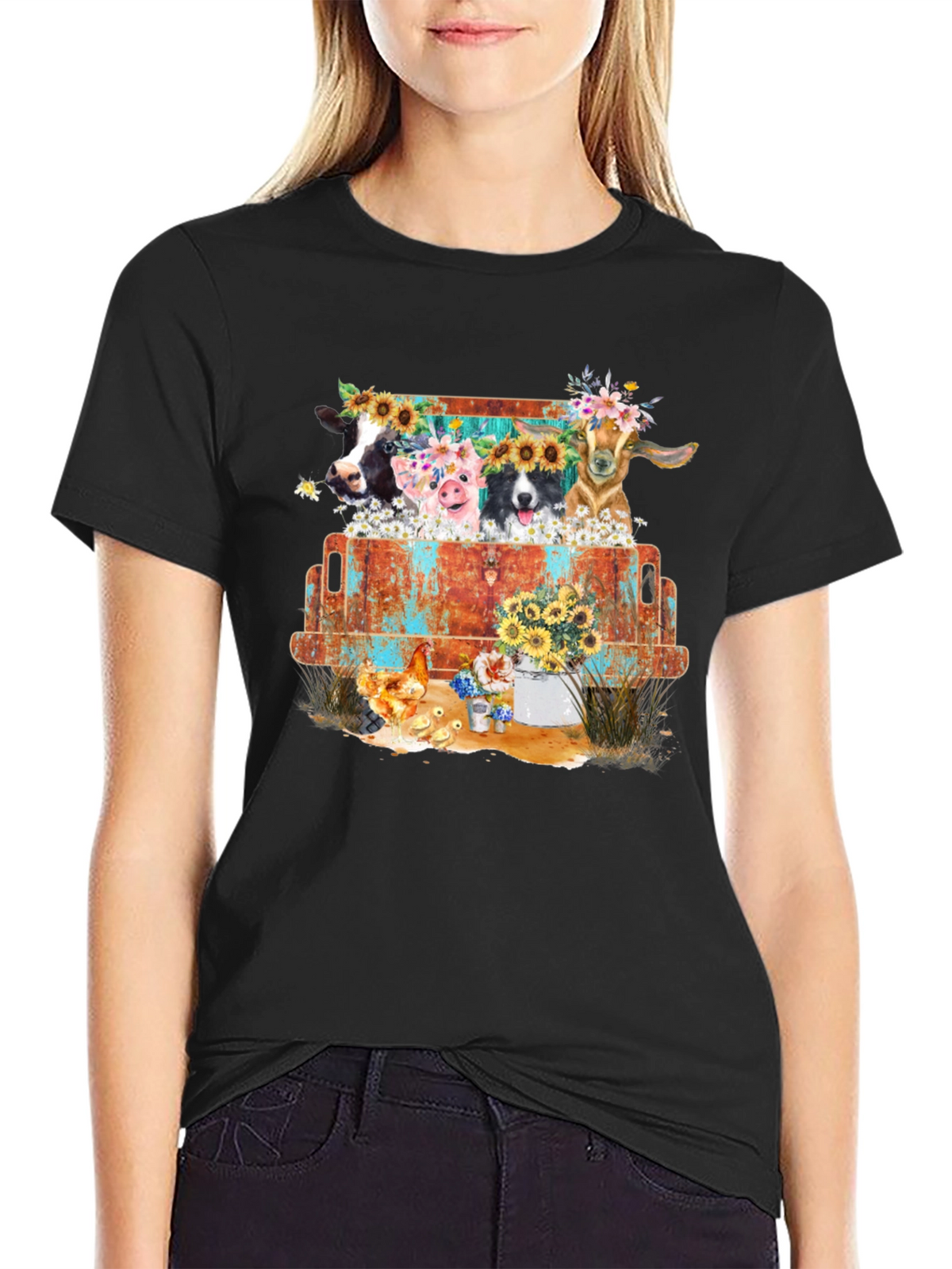 Farm Animal Truck Graphic Tee