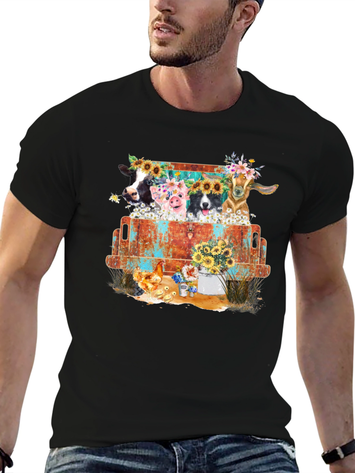 Farm Animal Truck Graphic Tee