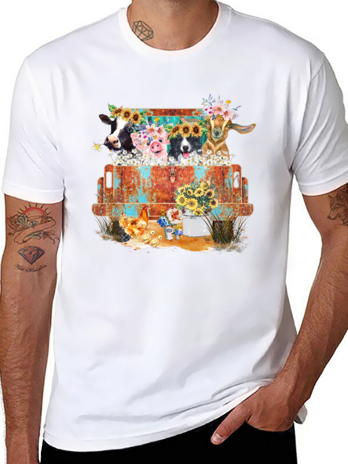 Farm Animal Truck Graphic Tee