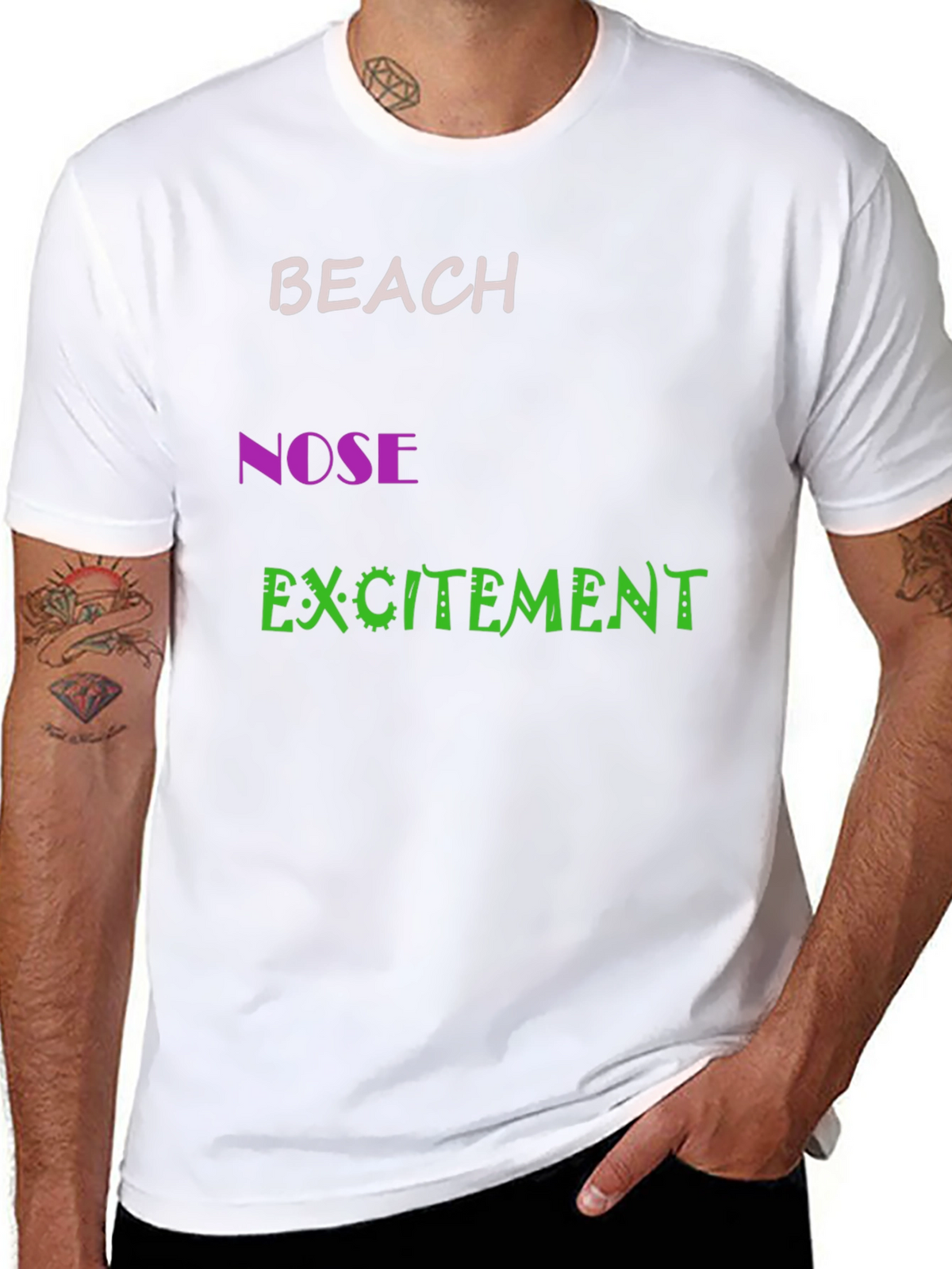 Funny Beach Nose Excitement Graphic Tee