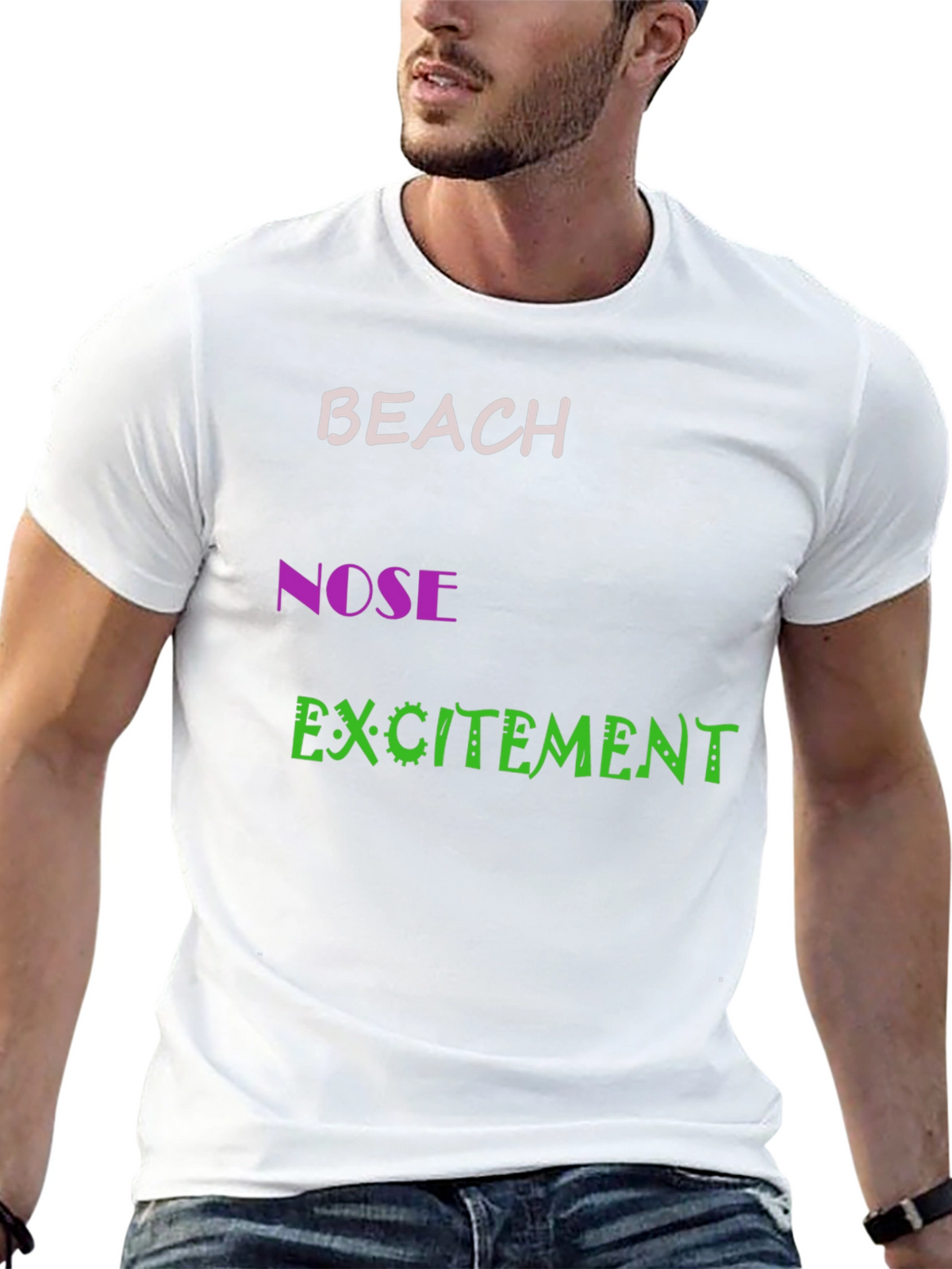 Funny Beach Nose Excitement Graphic Tee