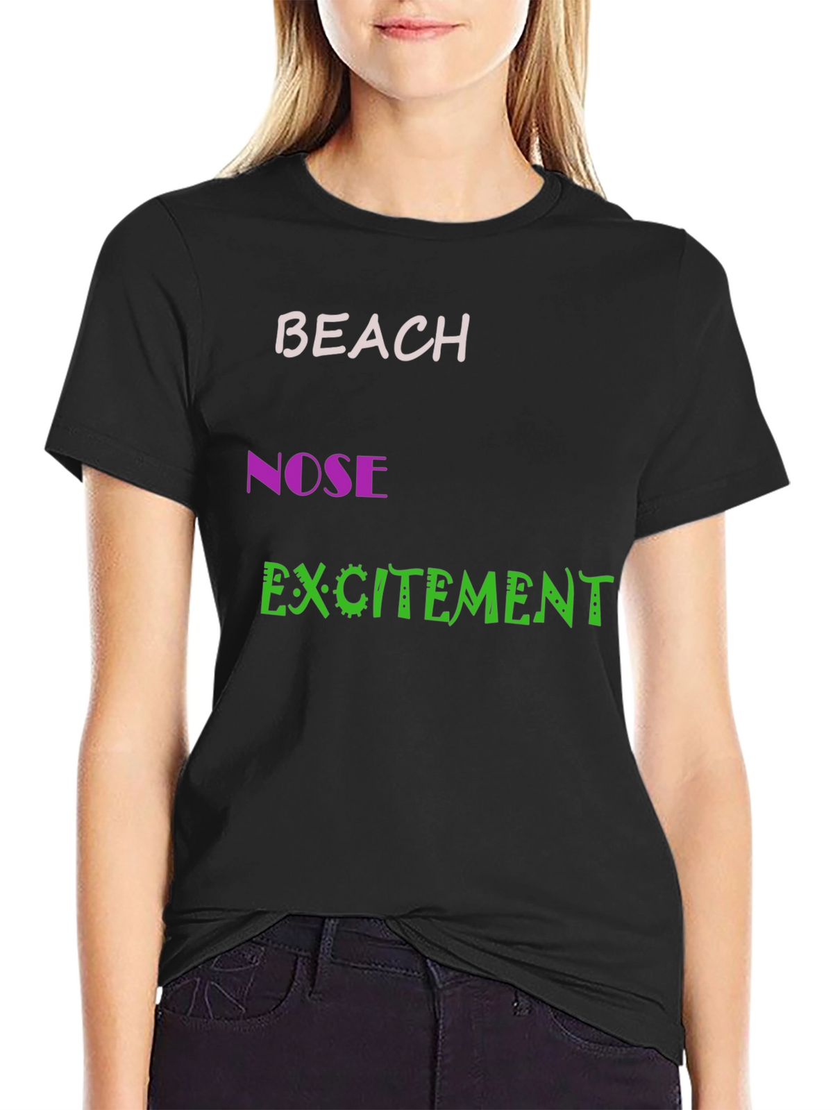 Funny Beach Nose Excitement Graphic Tee