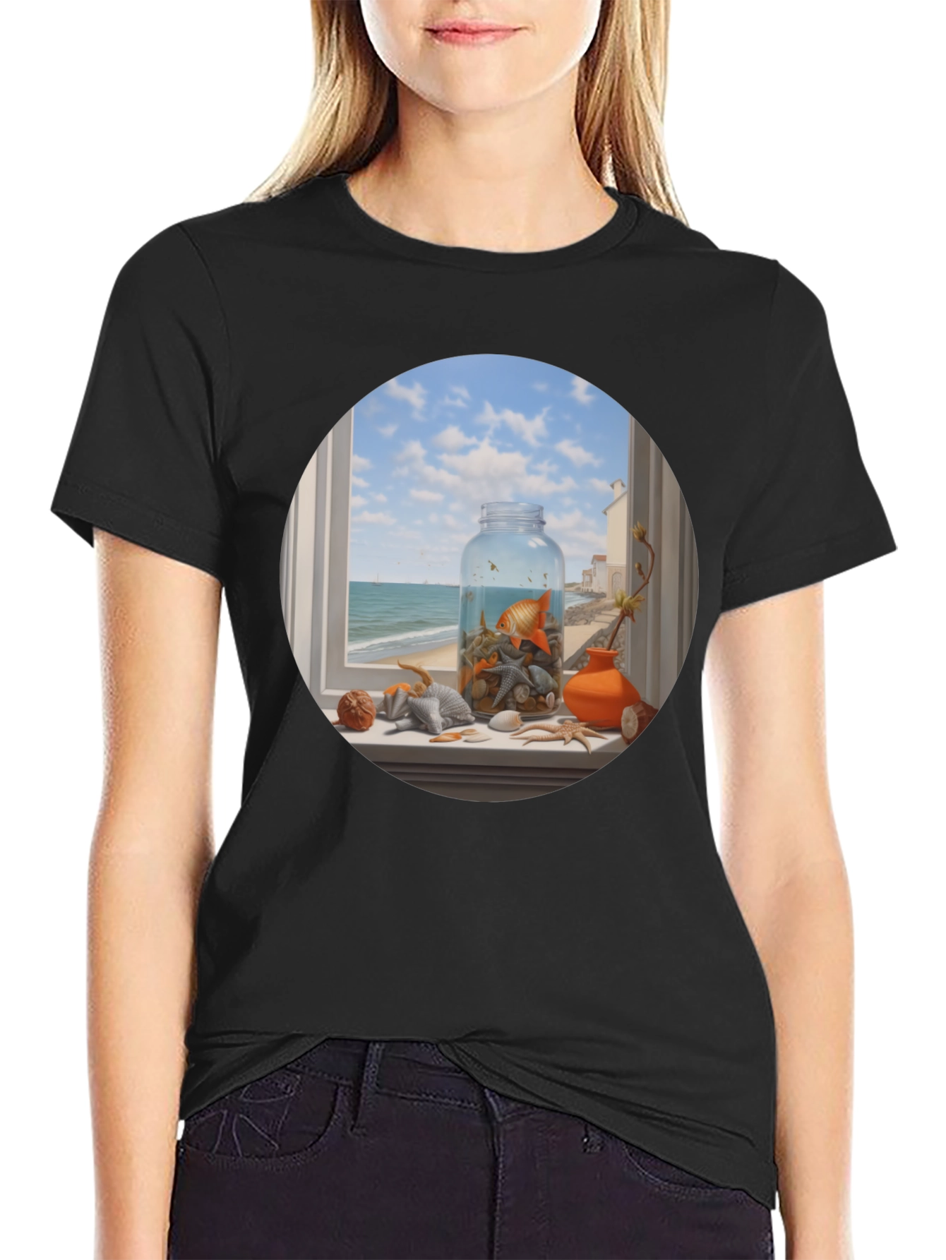 Whimsical Beach Still Life T-Shirt