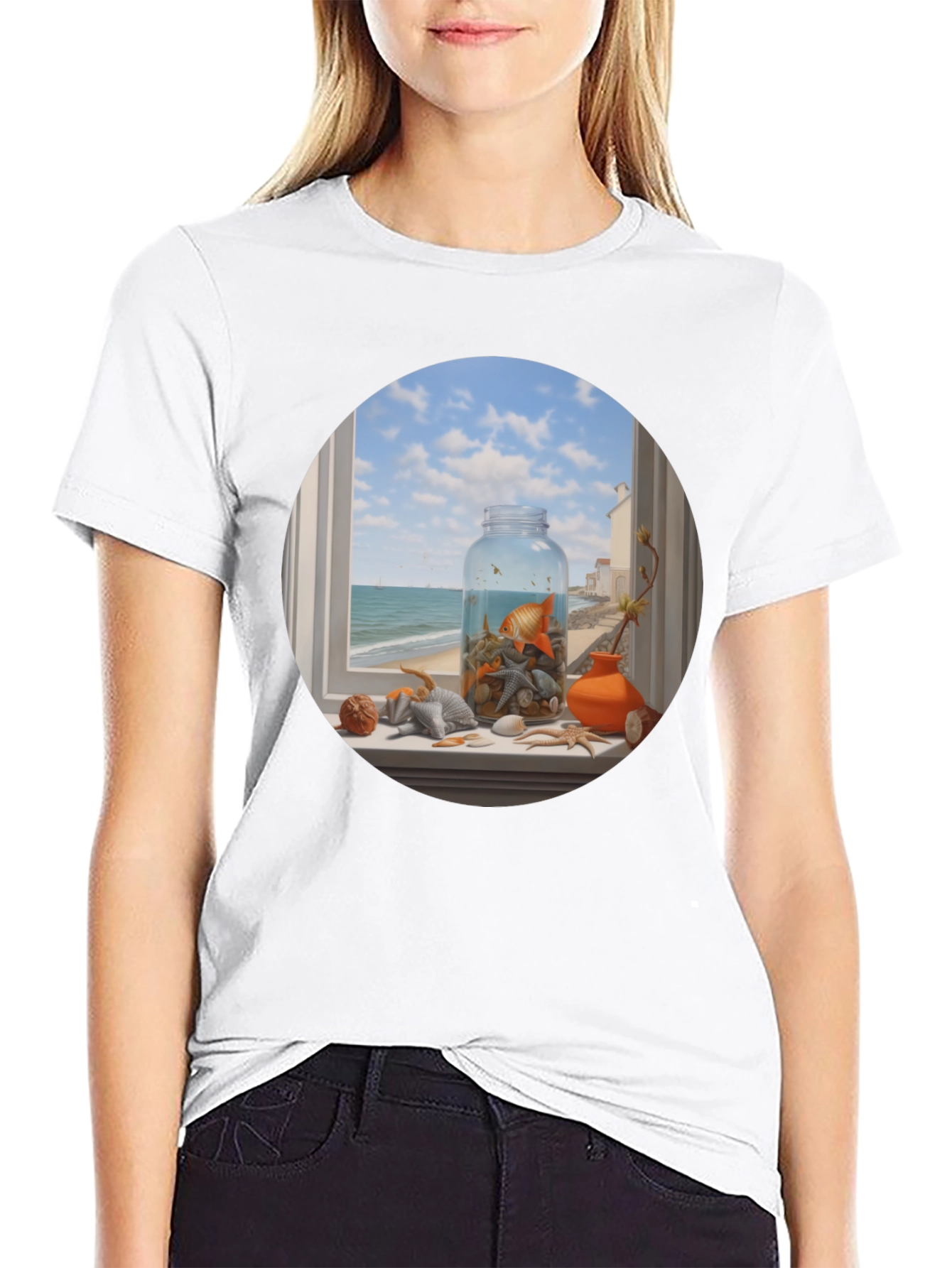 Whimsical Beach Still Life T-Shirt