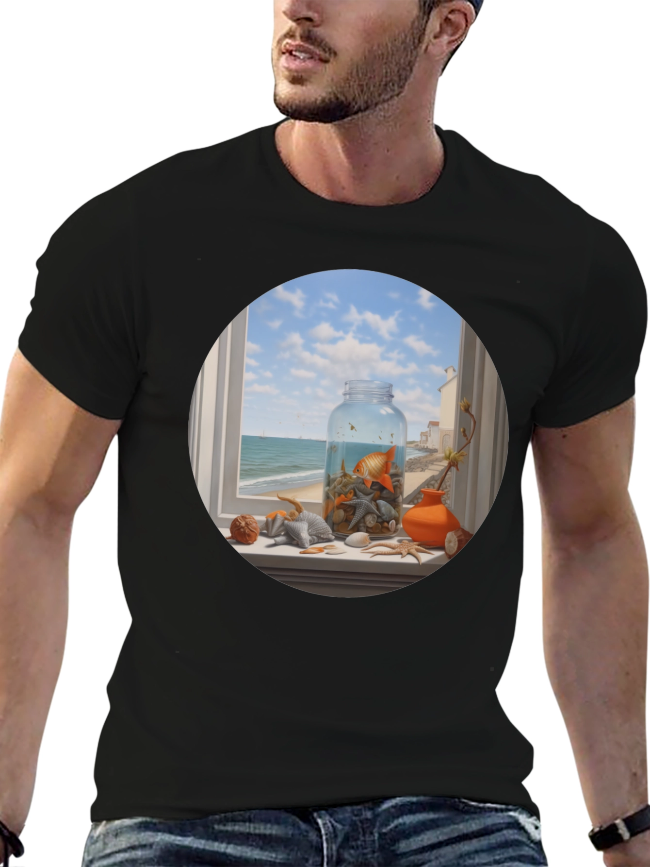 Whimsical Beach Still Life T-Shirt