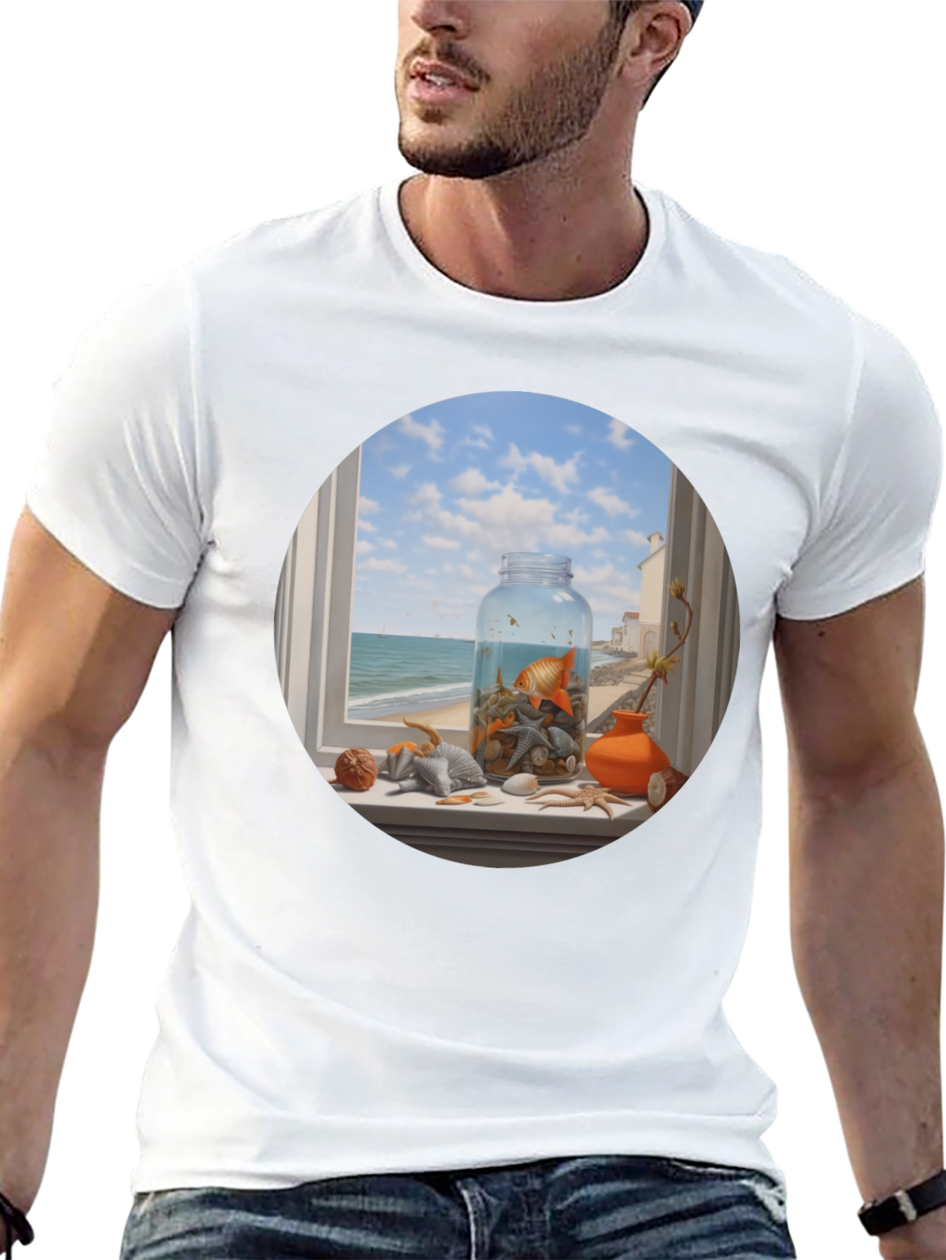 Whimsical Beach Still Life T-Shirt