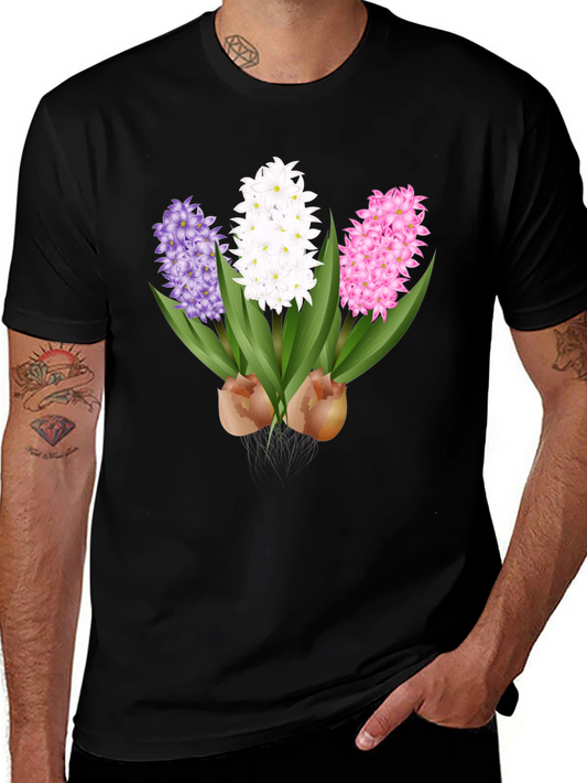 Hyacinth Flower Graphic T-Shirt - Floral Design