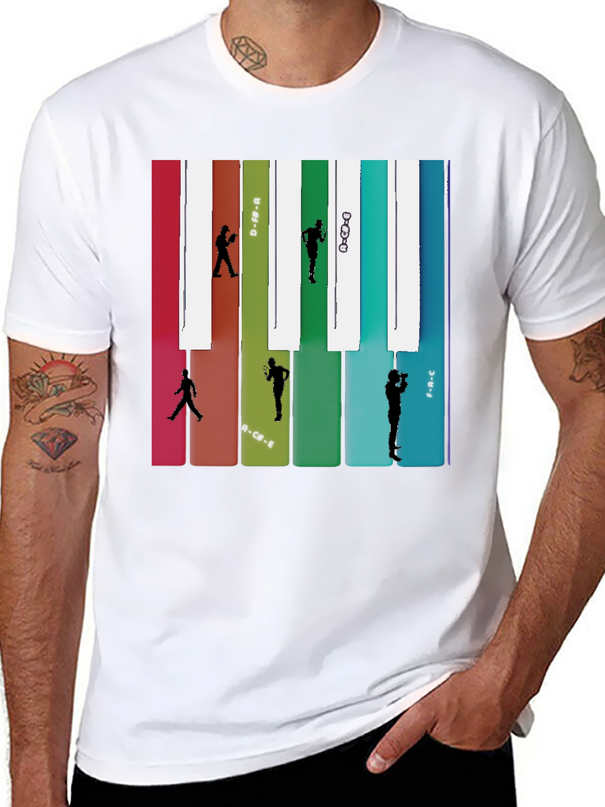 Music Note Piano Keys Runner T-Shirt