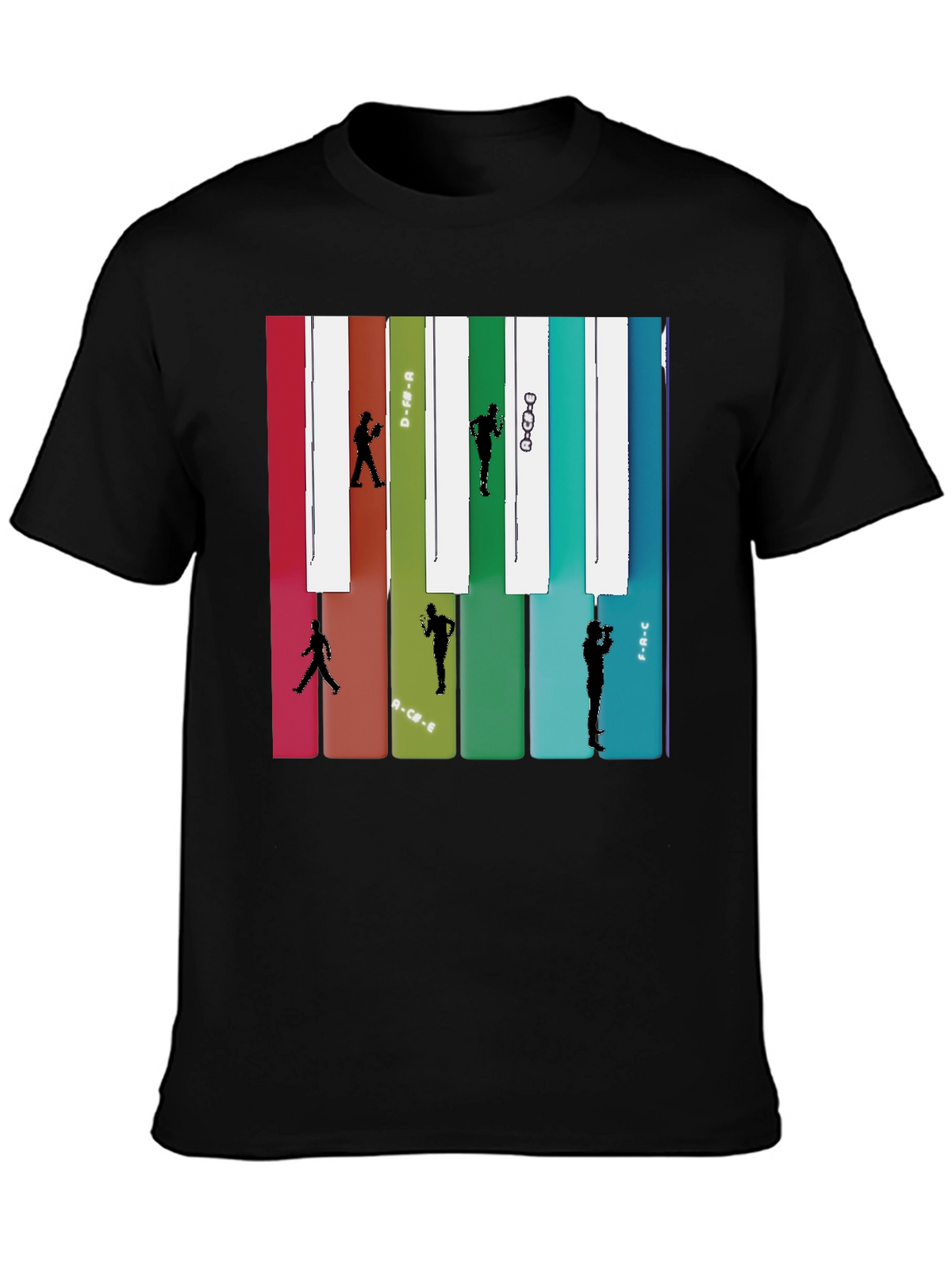 Music Note Piano Keys Runner T-Shirt