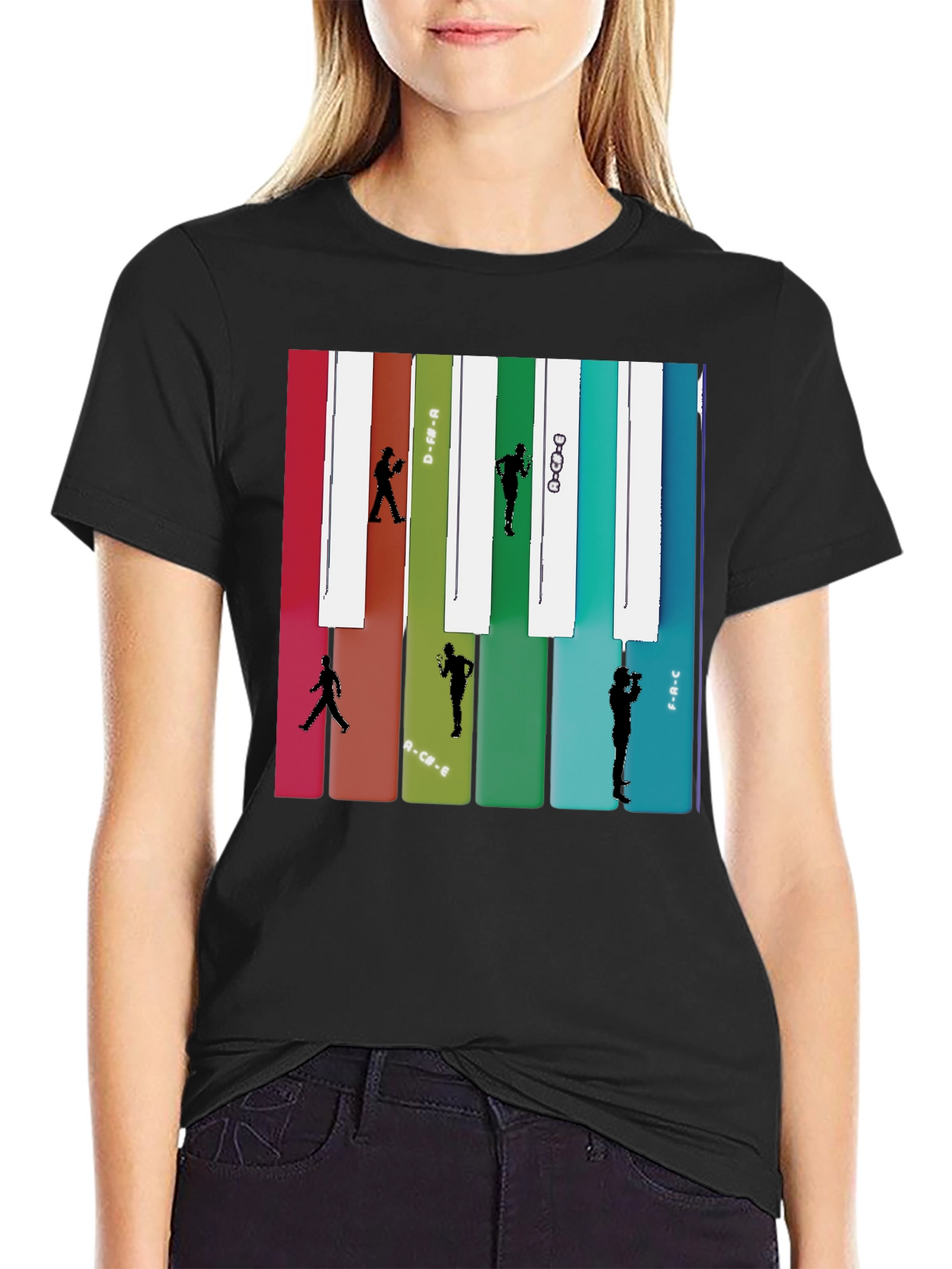 Music Note Piano Keys Runner T-Shirt