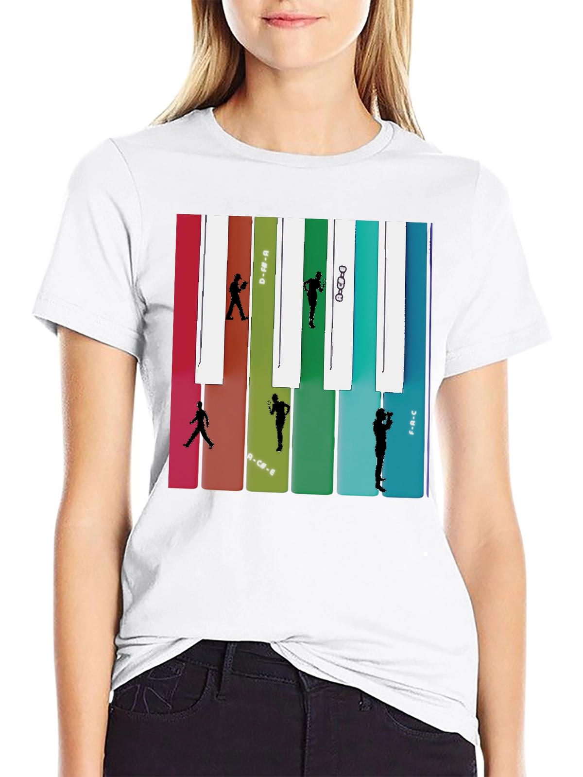 Music Note Piano Keys Runner T-Shirt