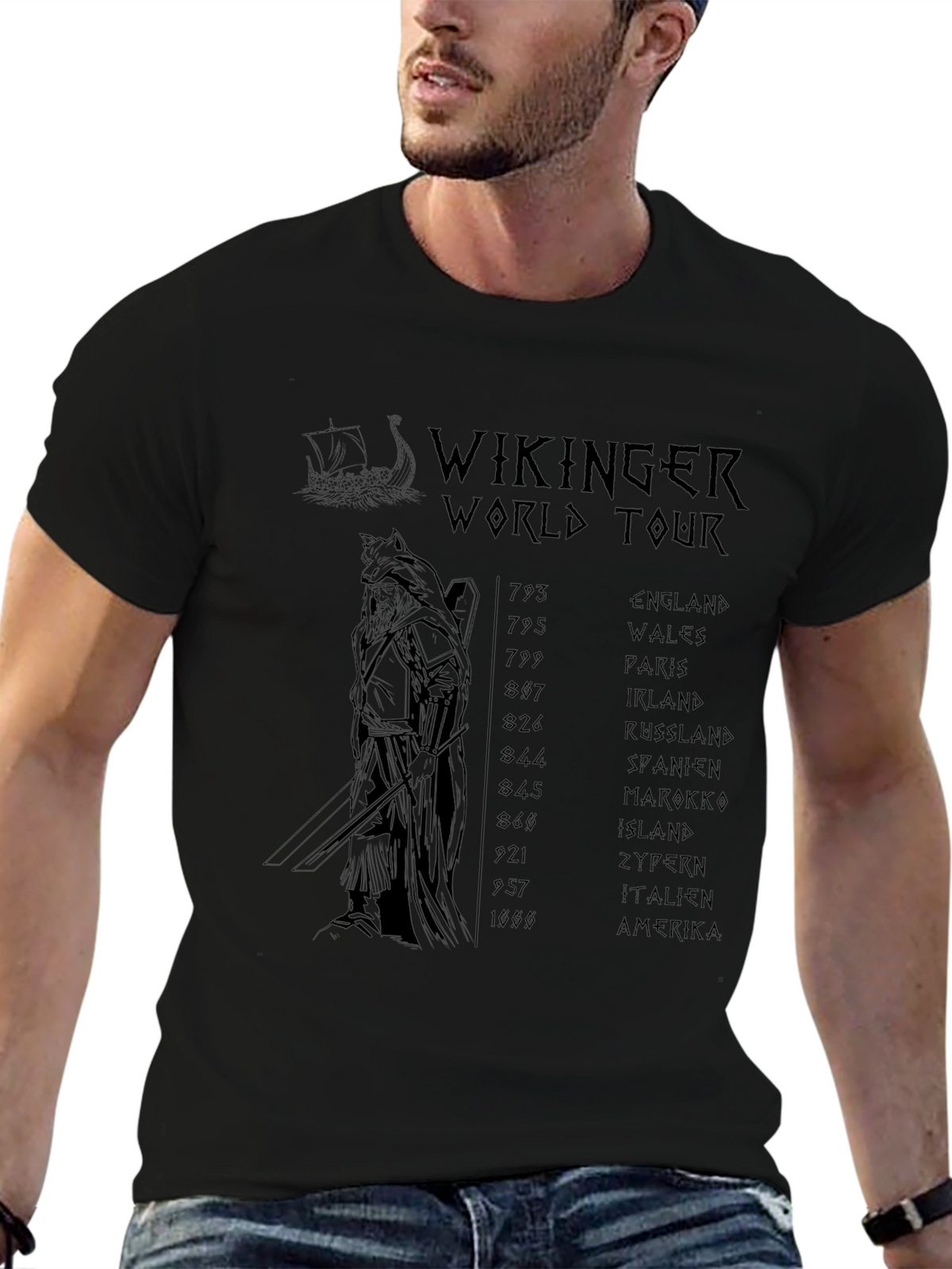 Viking World Tour Black T-Shirt