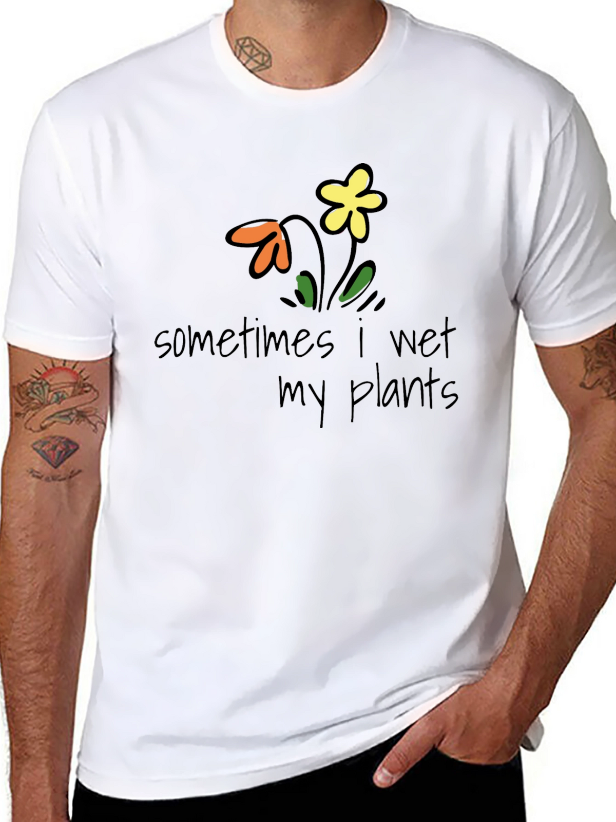 Funny Sometimes I Wet My Plants Graphic Tee