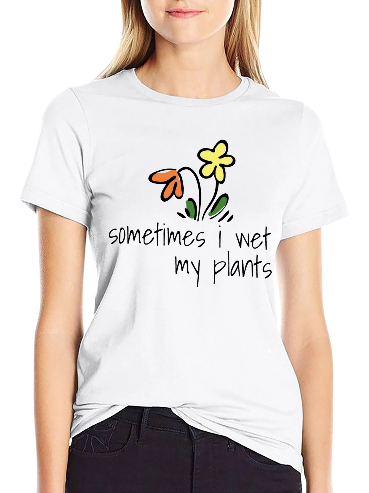 Funny Sometimes I Wet My Plants Graphic Tee