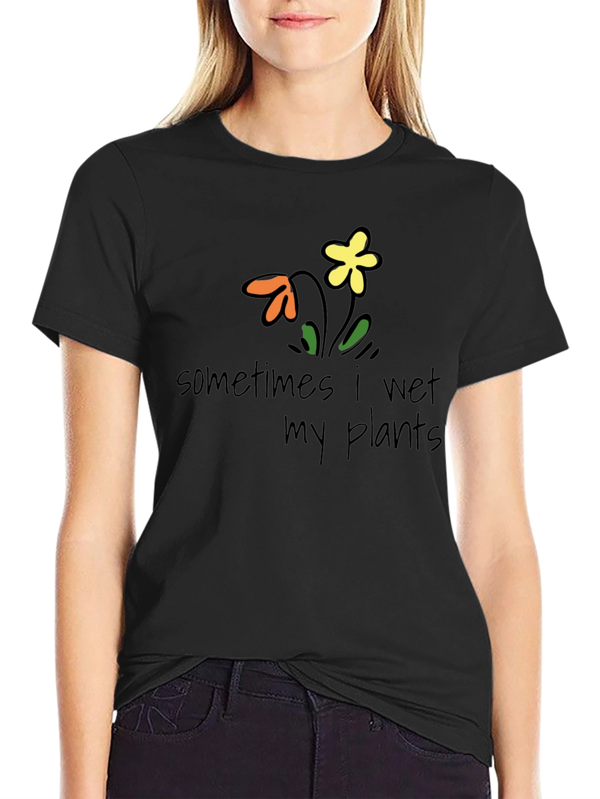 Funny Sometimes I Wet My Plants Graphic Tee
