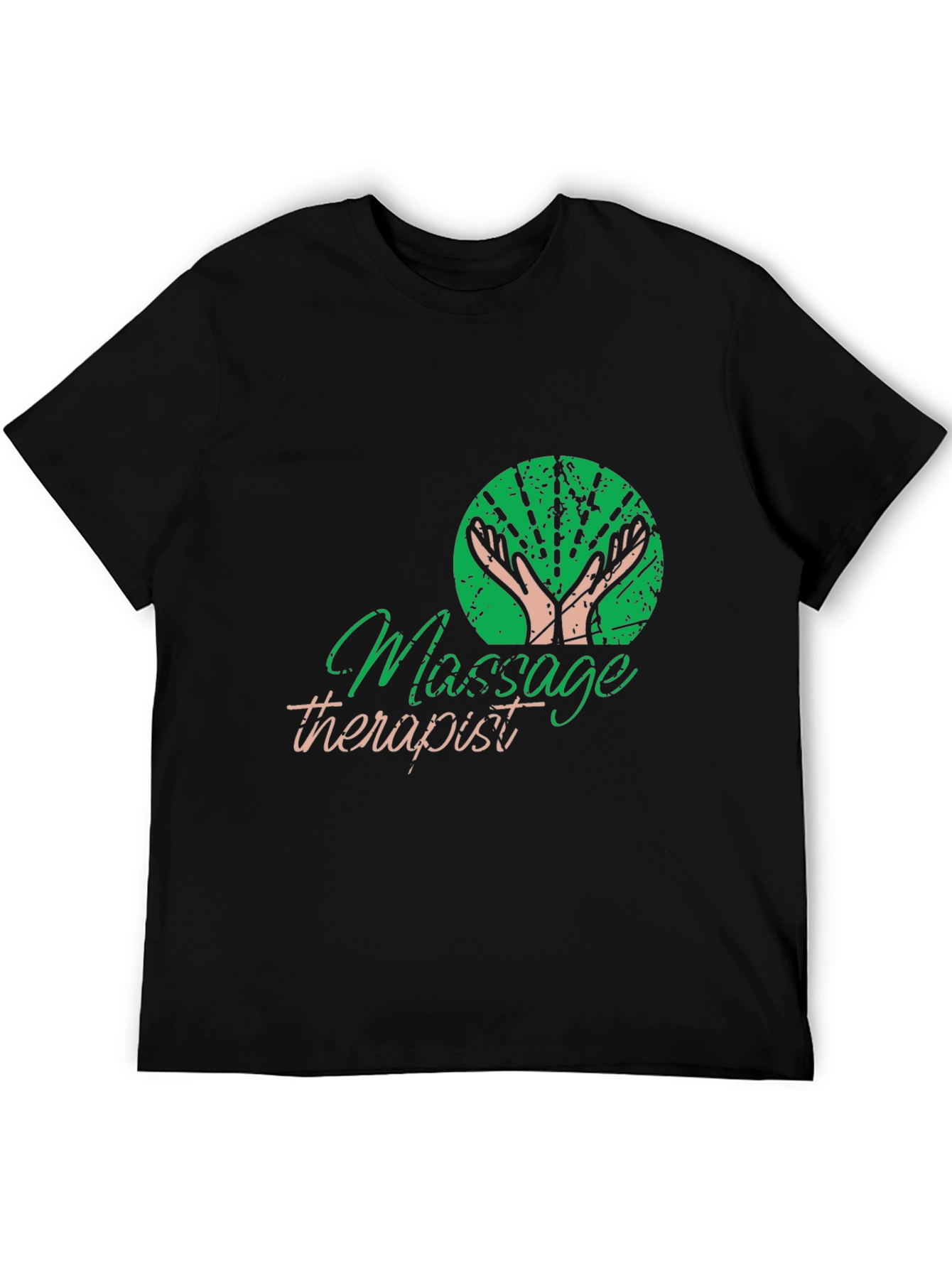 Massage Therapist Graphic T-Shirt - Black