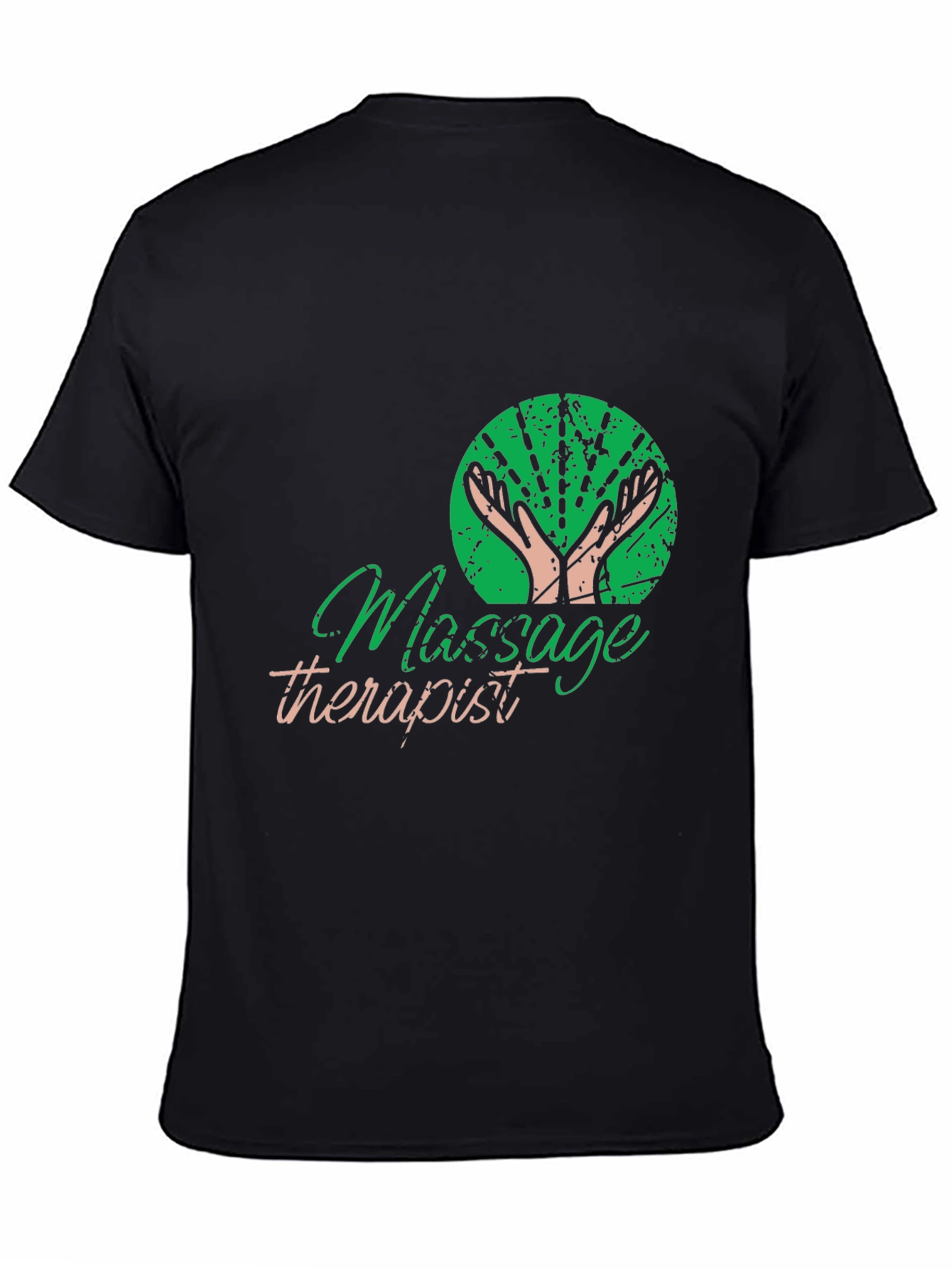 Massage Therapist Graphic T-Shirt - Black
