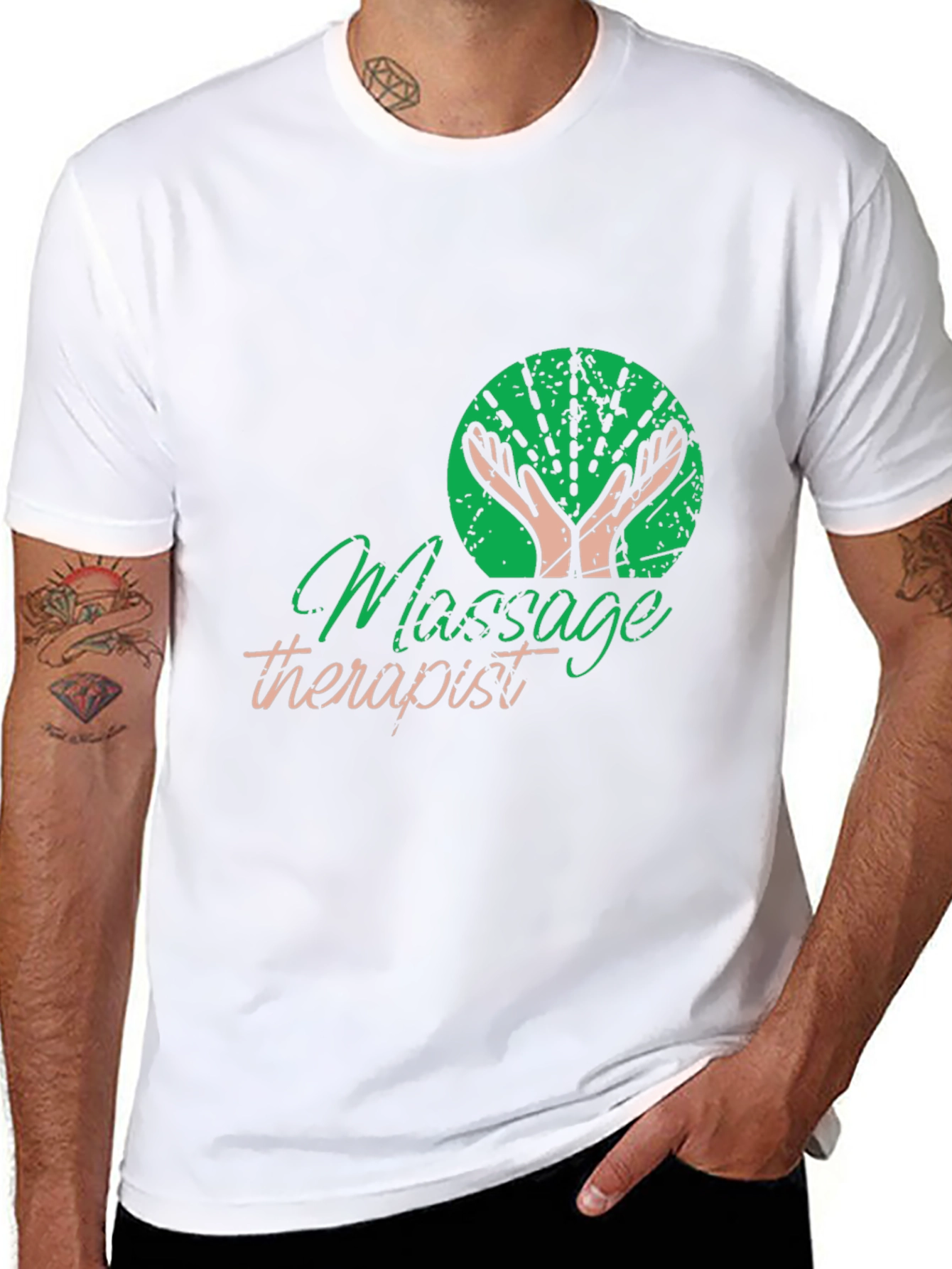Massage Therapist Graphic T-Shirt - Black