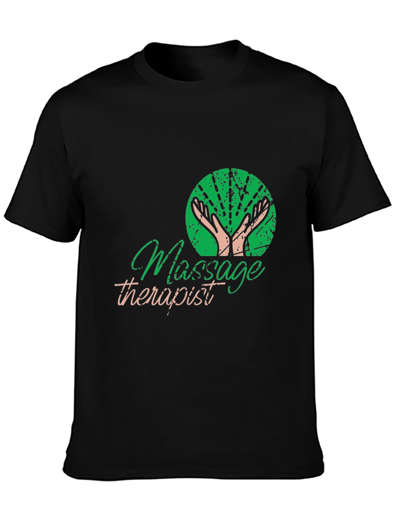 Massage Therapist Graphic T-Shirt - Black