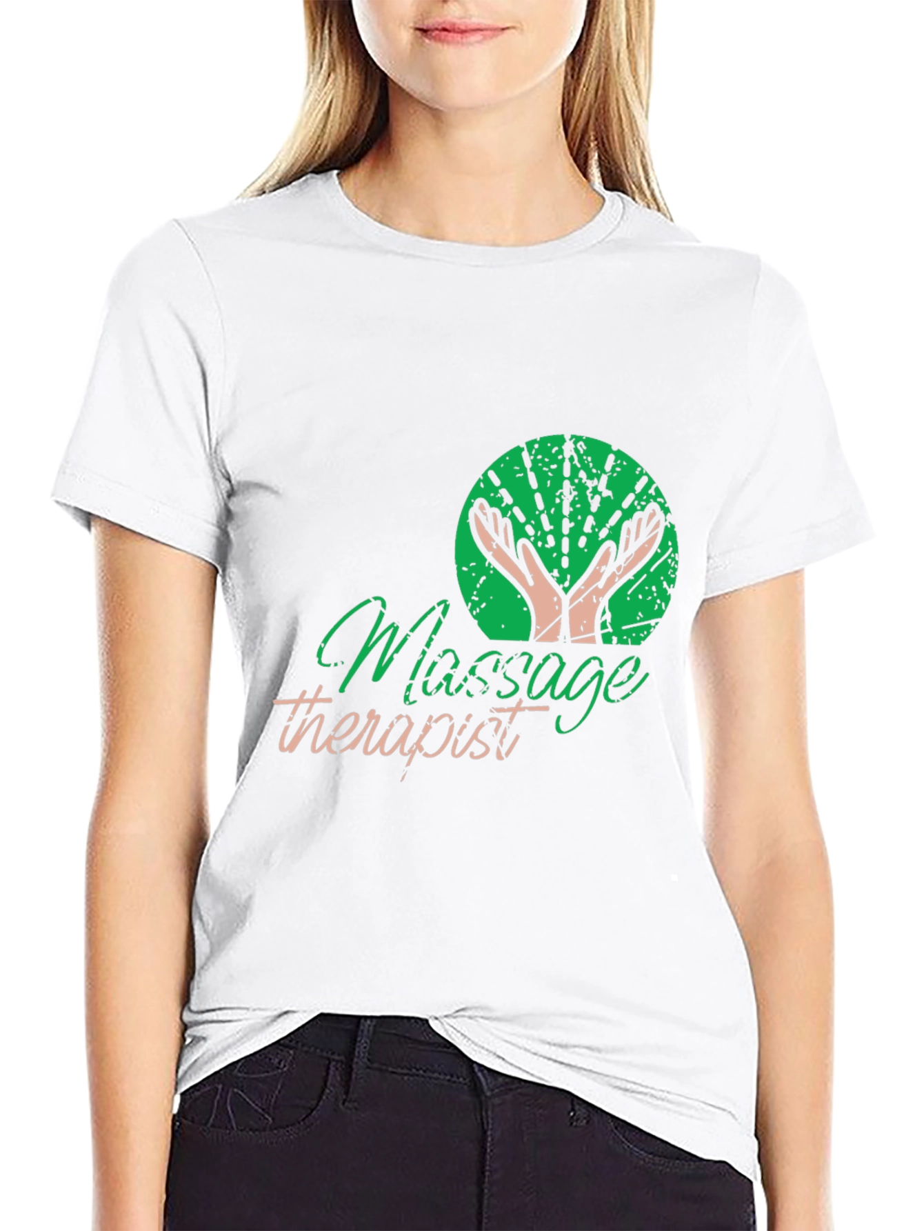 Massage Therapist Graphic T-Shirt - Black