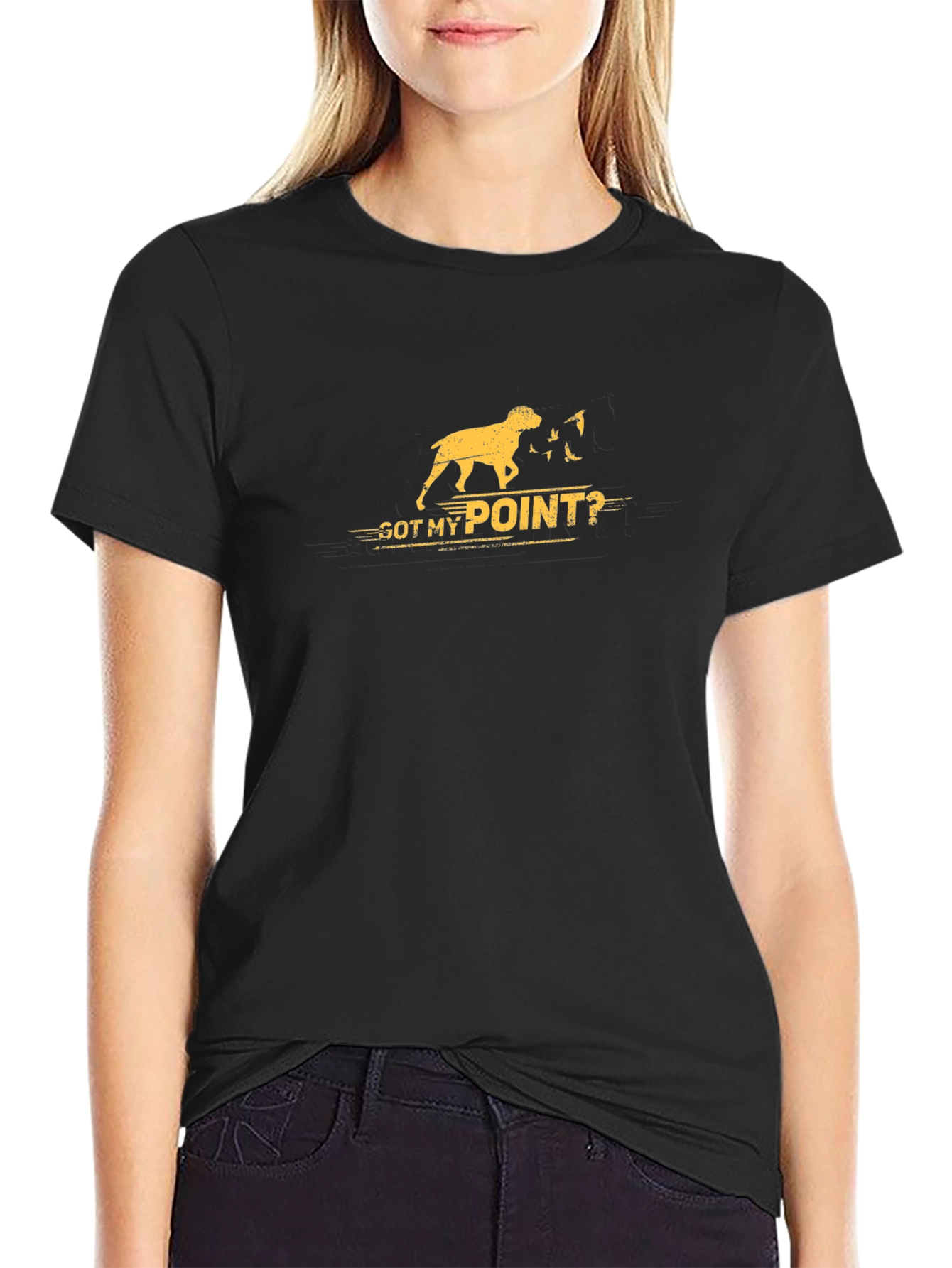 Got My Point Dog Graphic Tee - Black