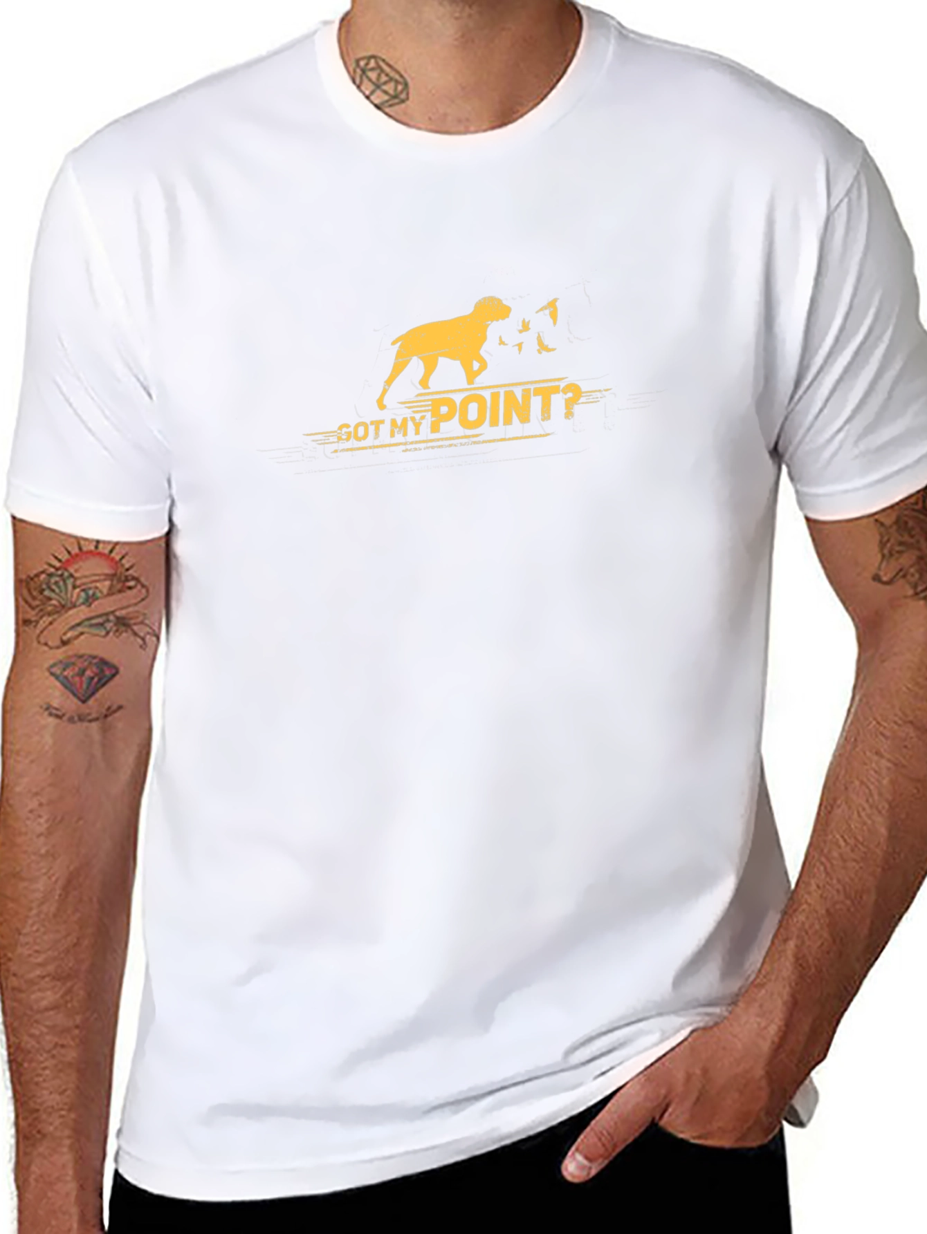 Got My Point Dog Graphic Tee - Black