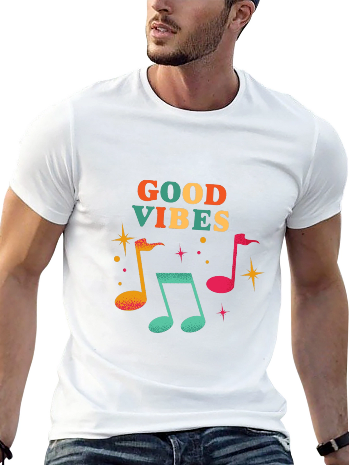 Good Vibes Music Note Graphic Tee