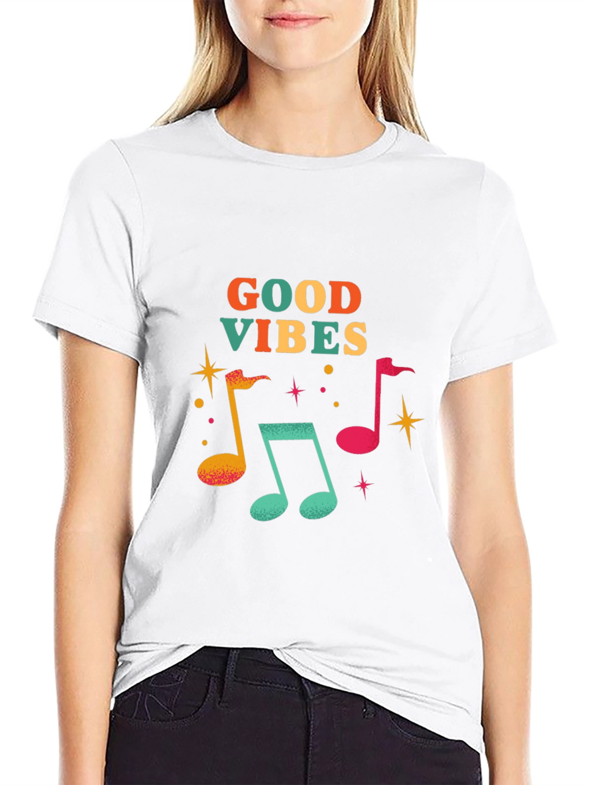 Good Vibes Music Note Graphic Tee