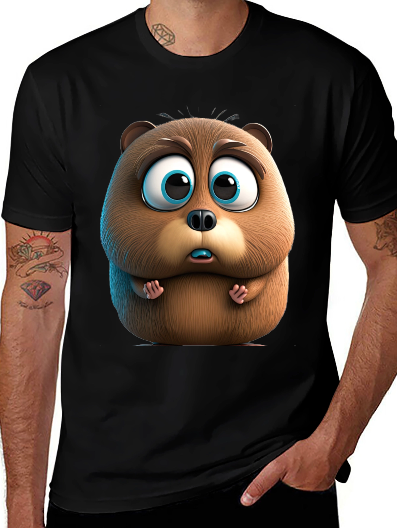 Cute Cartoon Beaver Graphic Tee