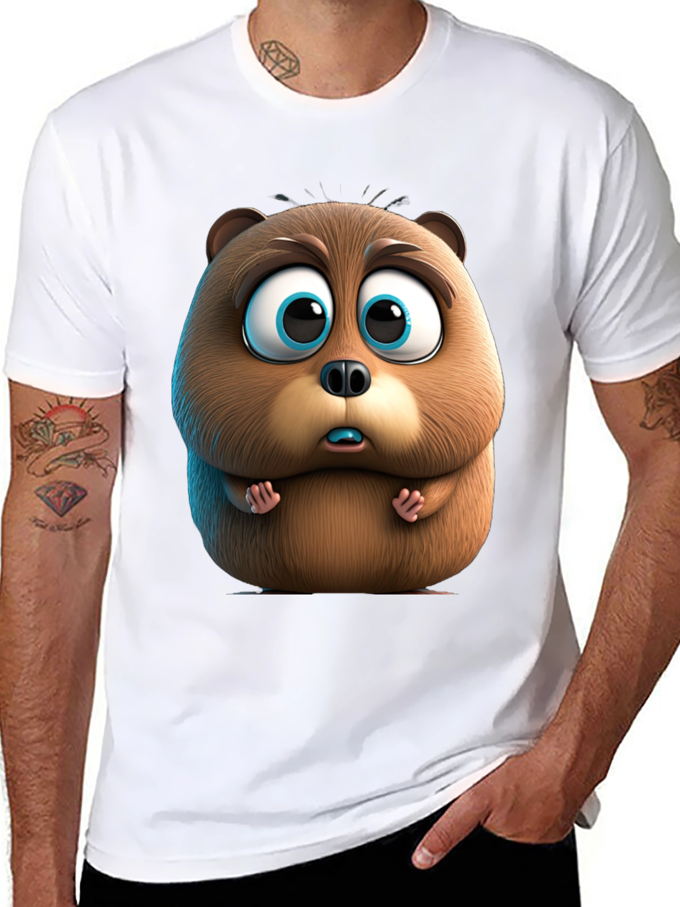 Cute Cartoon Beaver Graphic Tee