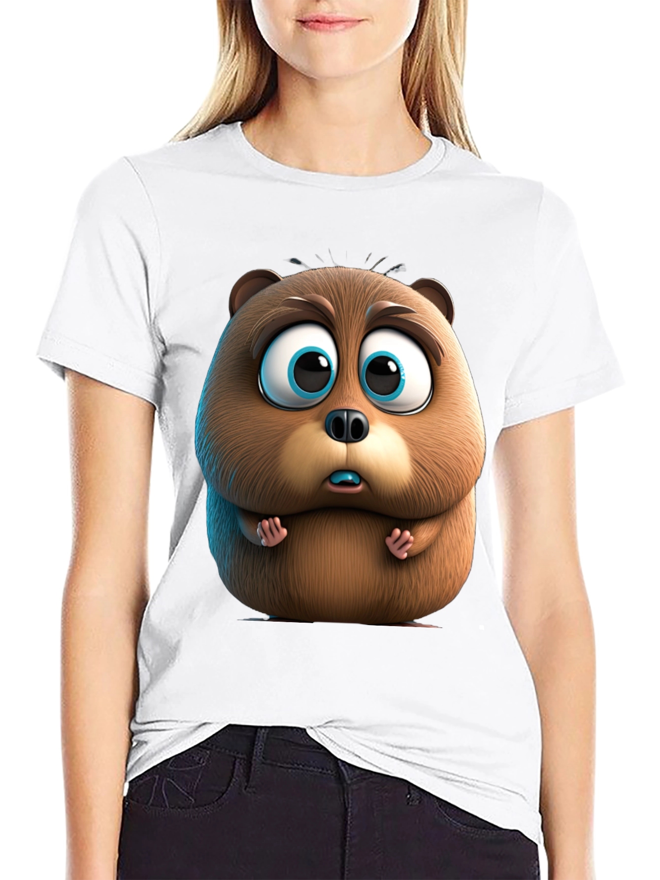 Cute Cartoon Beaver Graphic Tee