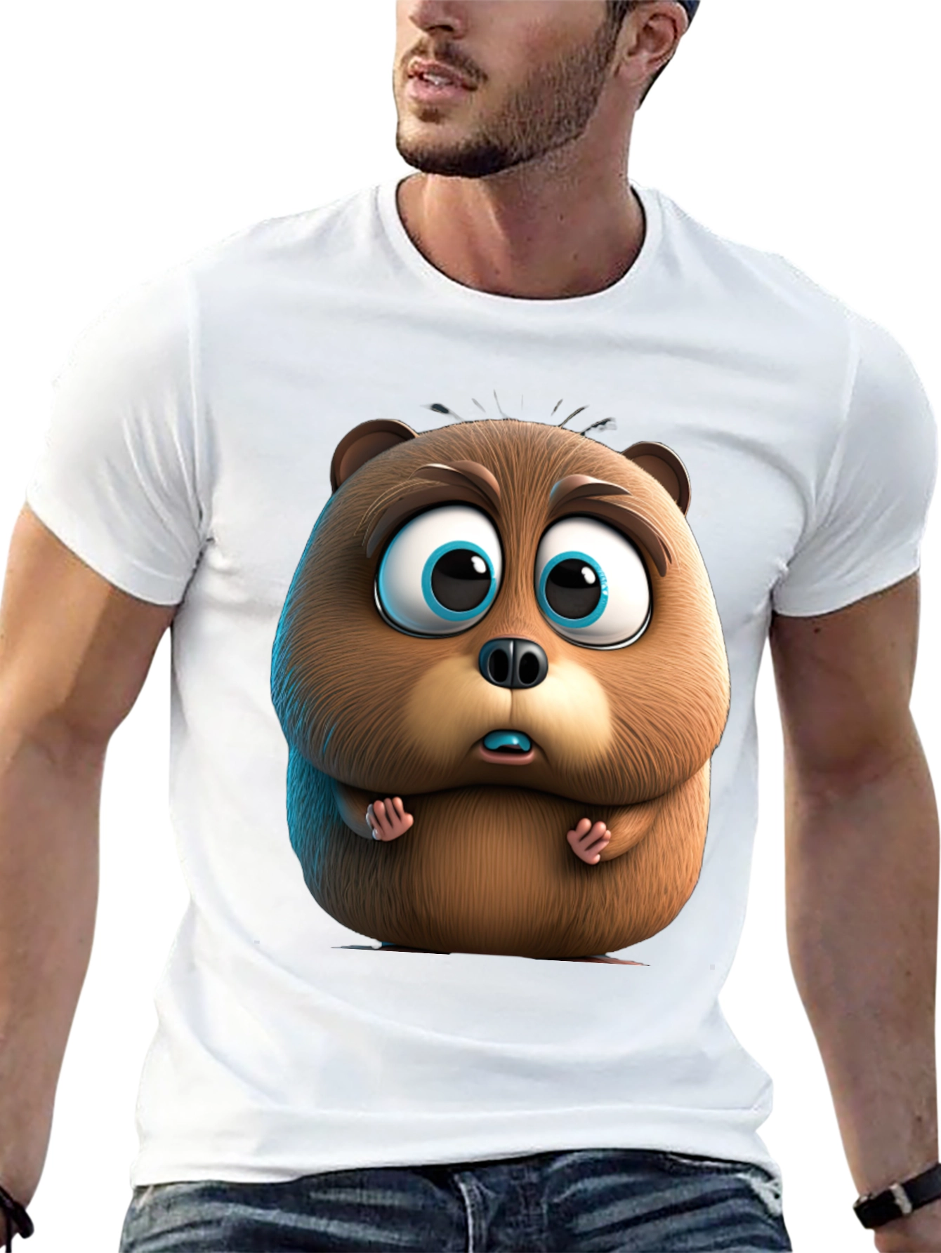 Cute Cartoon Beaver Graphic Tee