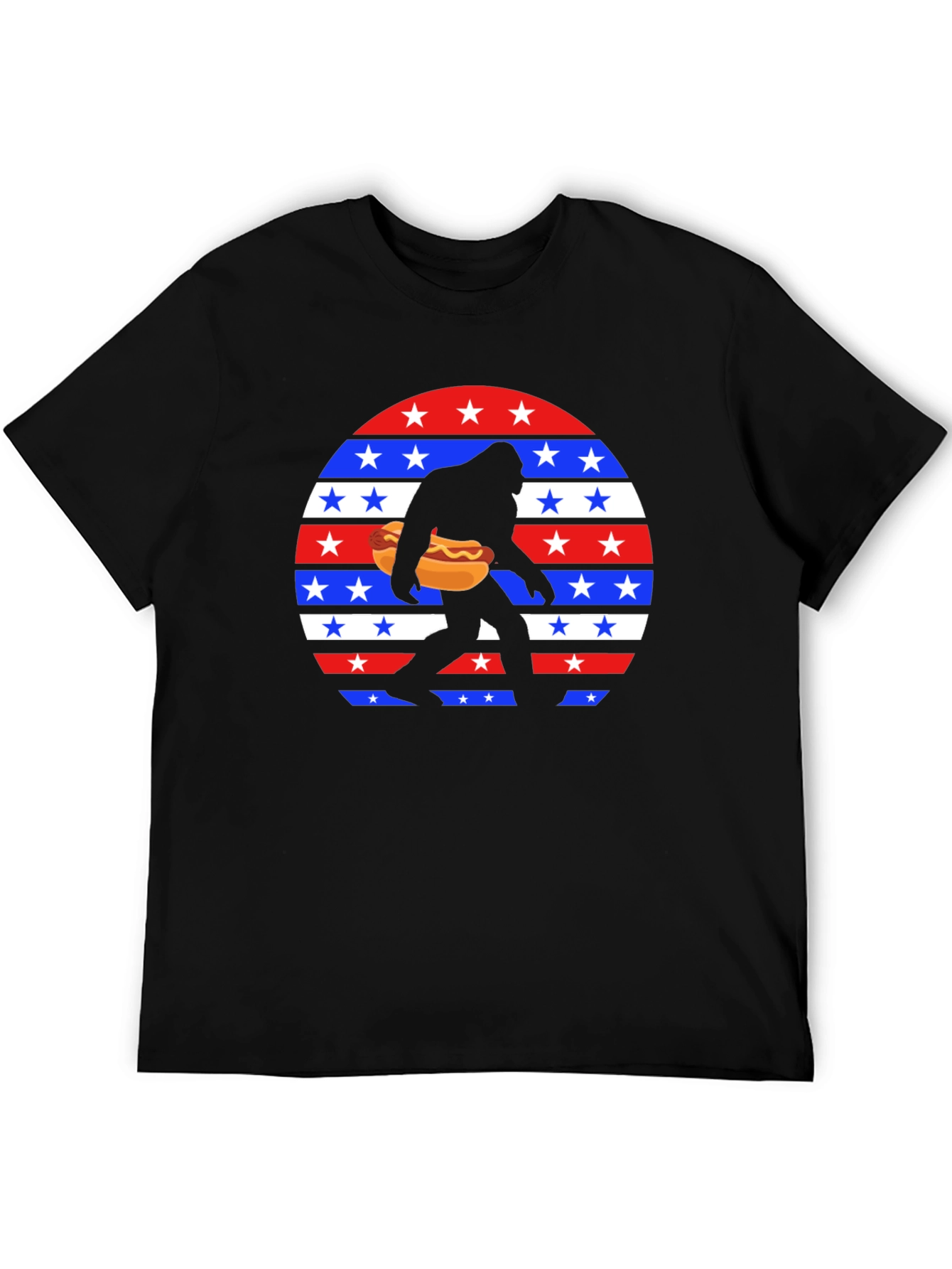 Bigfoot Hotdog USA Patriotic T-Shirt