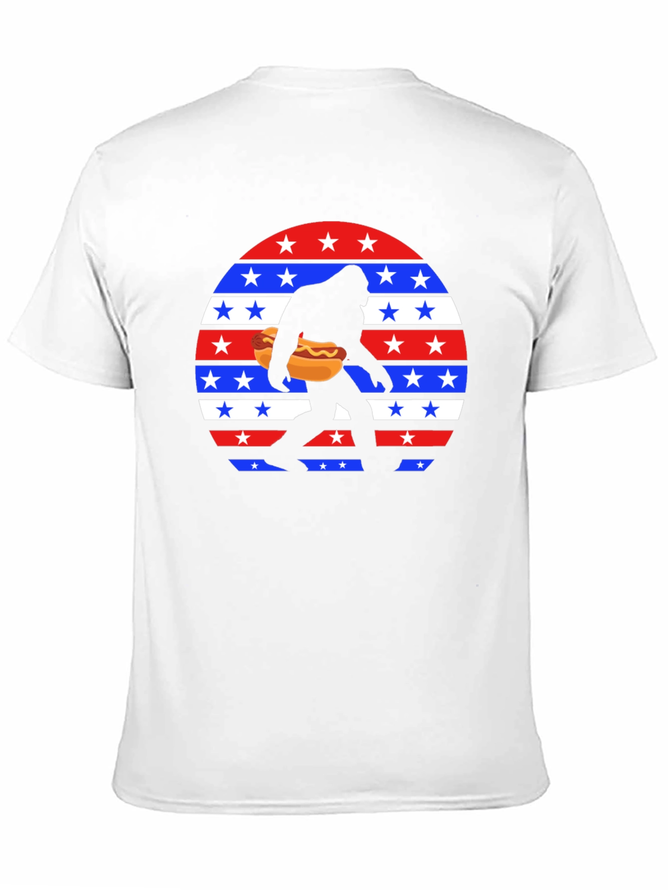 Bigfoot Hotdog USA Patriotic T-Shirt