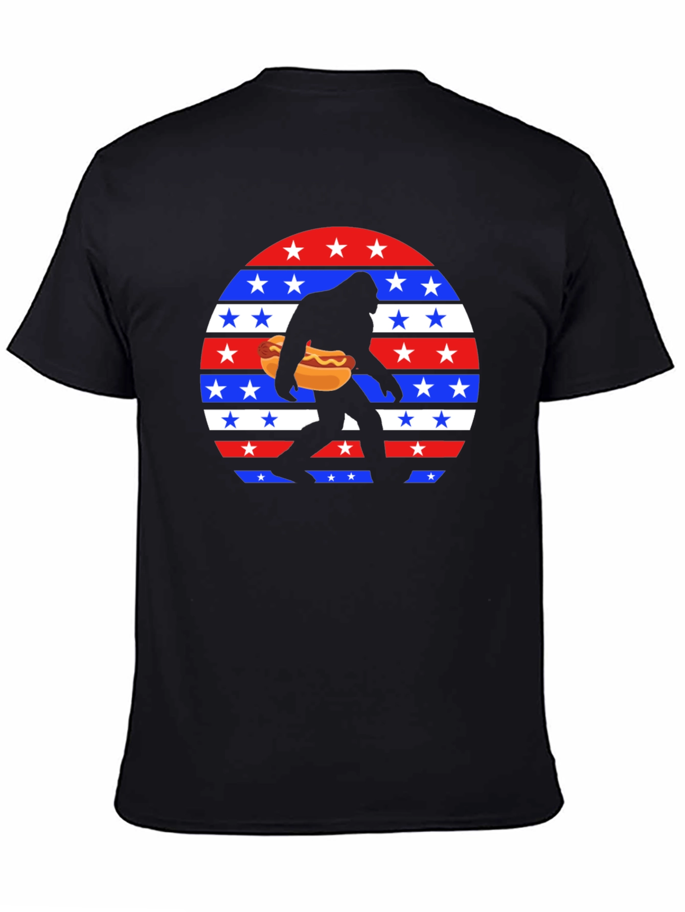 Bigfoot Hotdog USA Patriotic T-Shirt