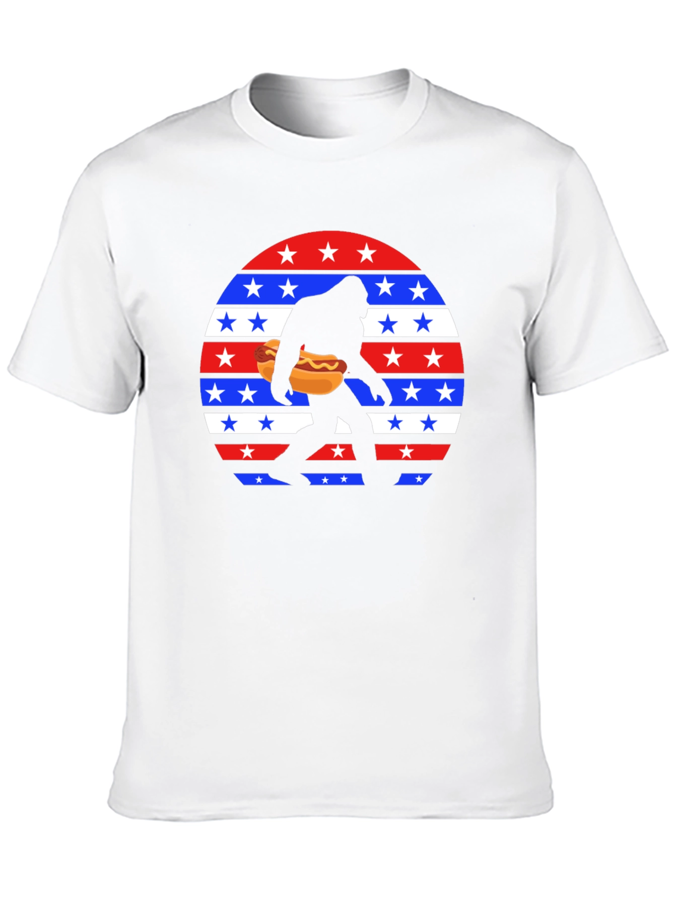 Bigfoot Hotdog USA Patriotic T-Shirt