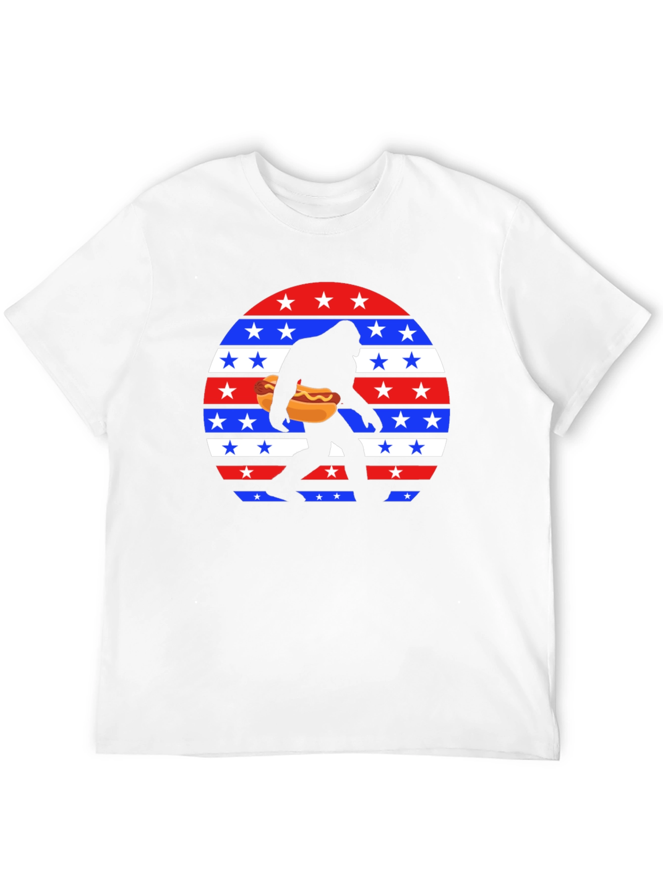 Bigfoot Hotdog USA Patriotic T-Shirt