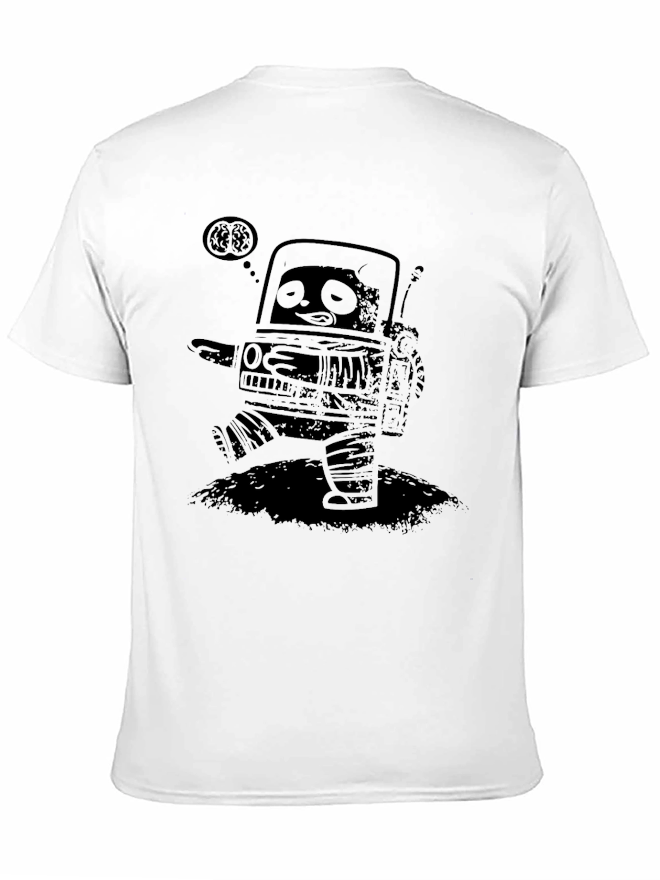 Robot Brain T-Shirt - Mens Black Graphic Tee