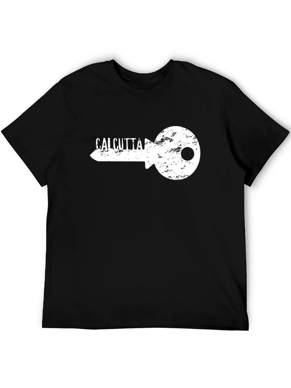 Calcutta Key Graphic Print Black T-Shirt