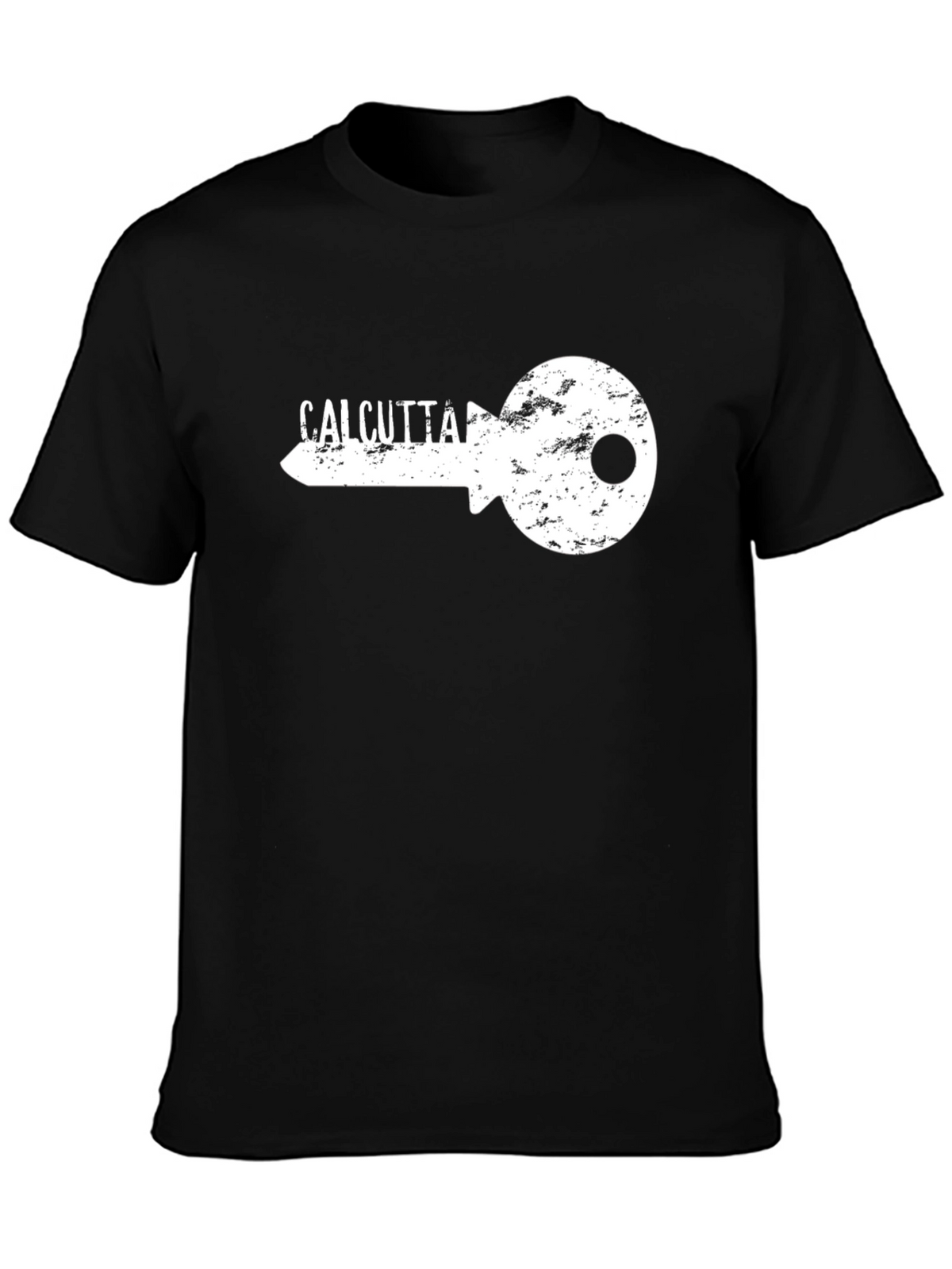 Calcutta Key Graphic Print Black T-Shirt