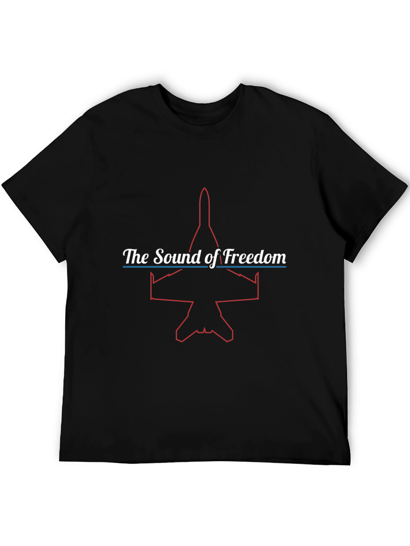Sound of Freedom Jet Graphic Black T-Shirt