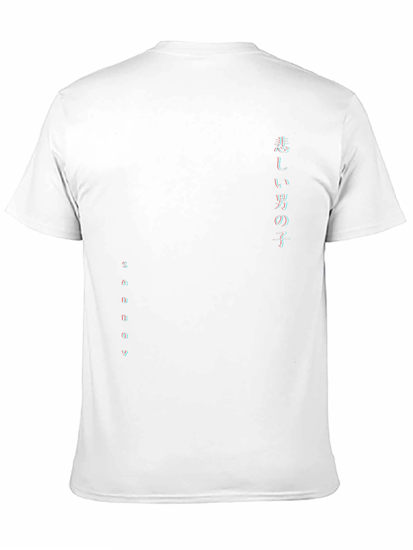 Sad Boy Japanese Text Black T-Shirt