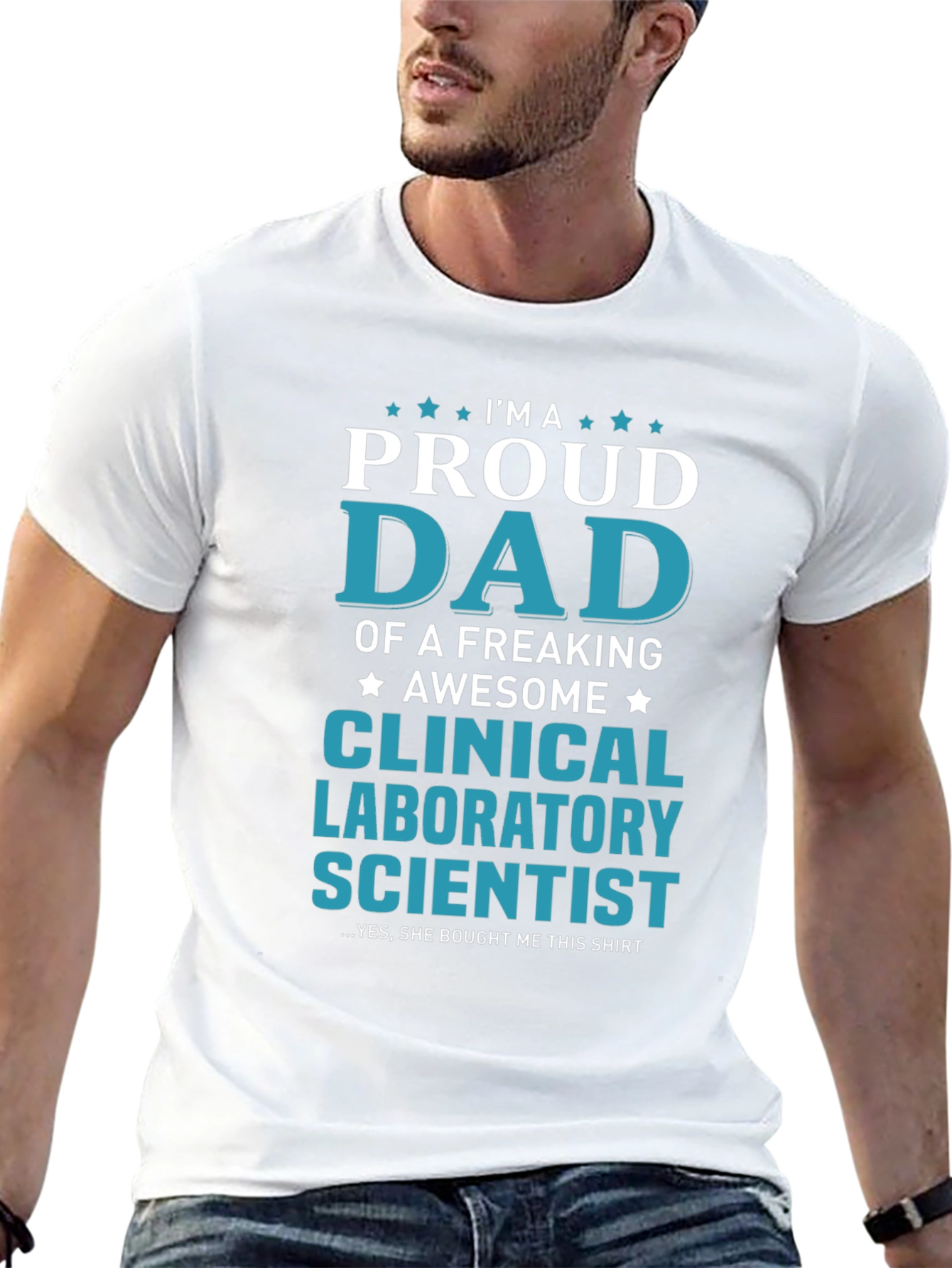 Proud Dad Clinical Lab Scientist Graphic T-Shirt